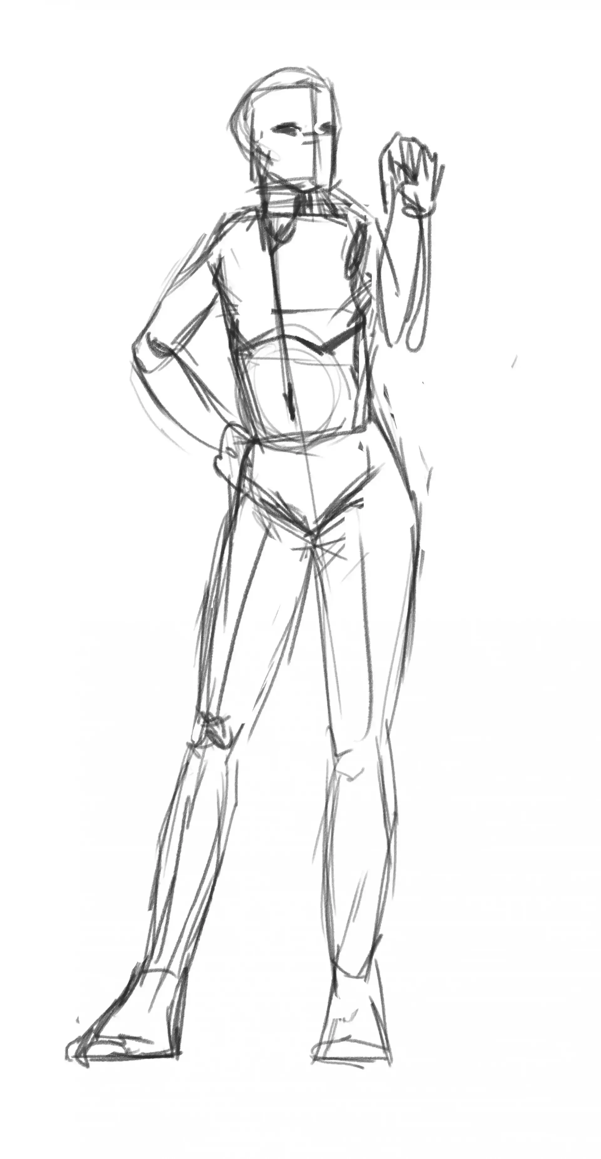 dessiner un personnage debout d’après imagination