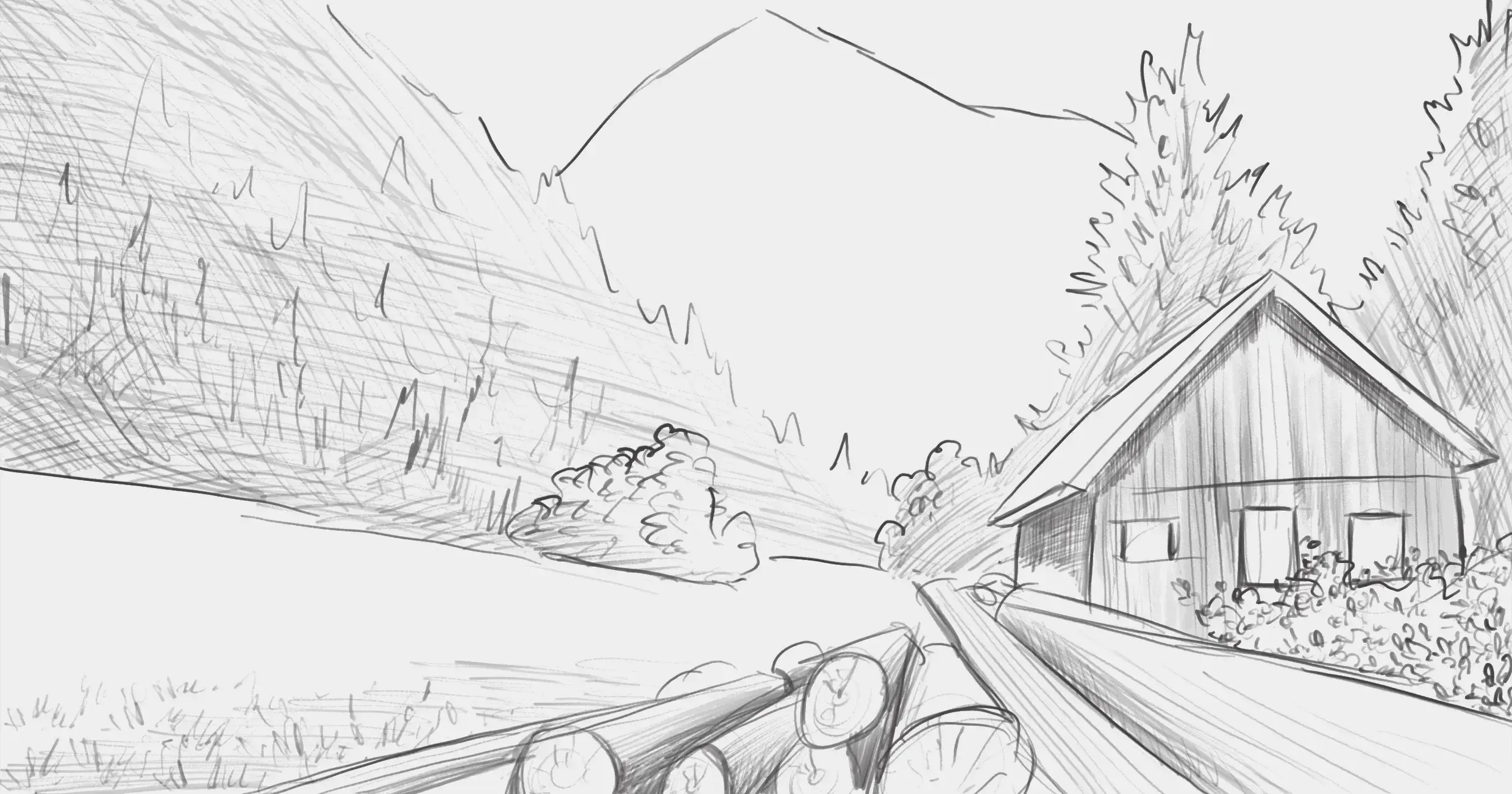 dessiner un paysage sur le vif