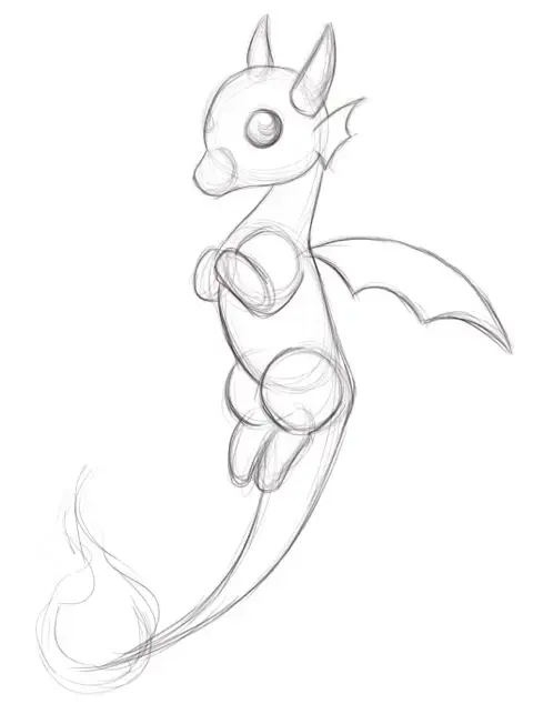 Dessin facile d'un dragon 4