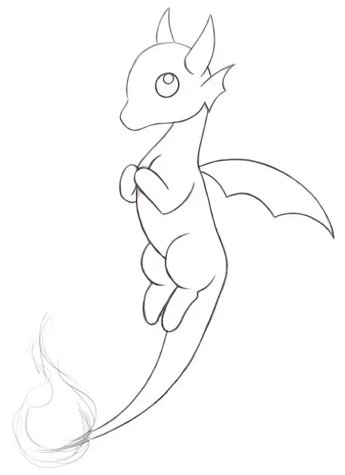 Dessin facile d'un dragon 5