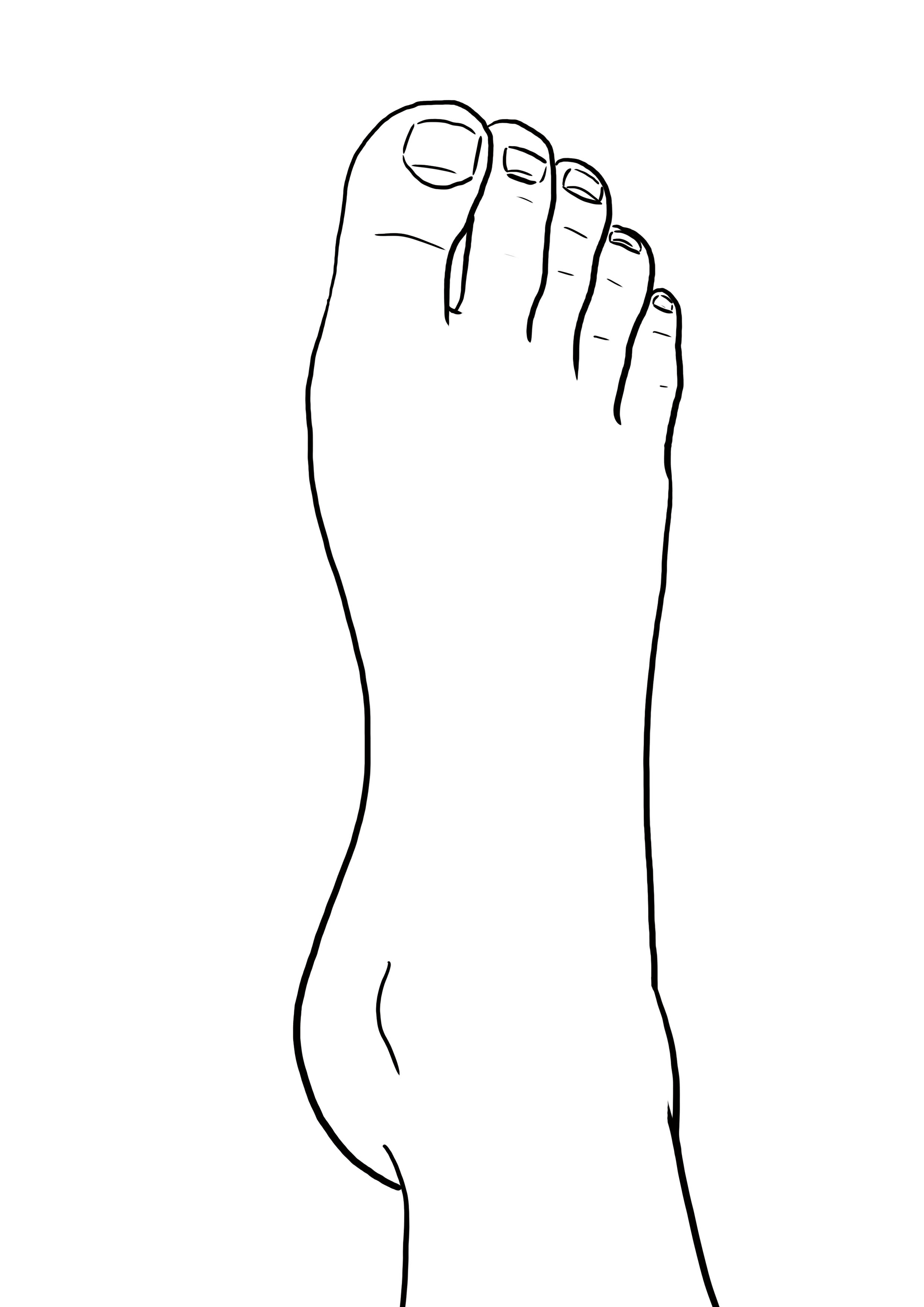 dessin-difficile-debutant-pied