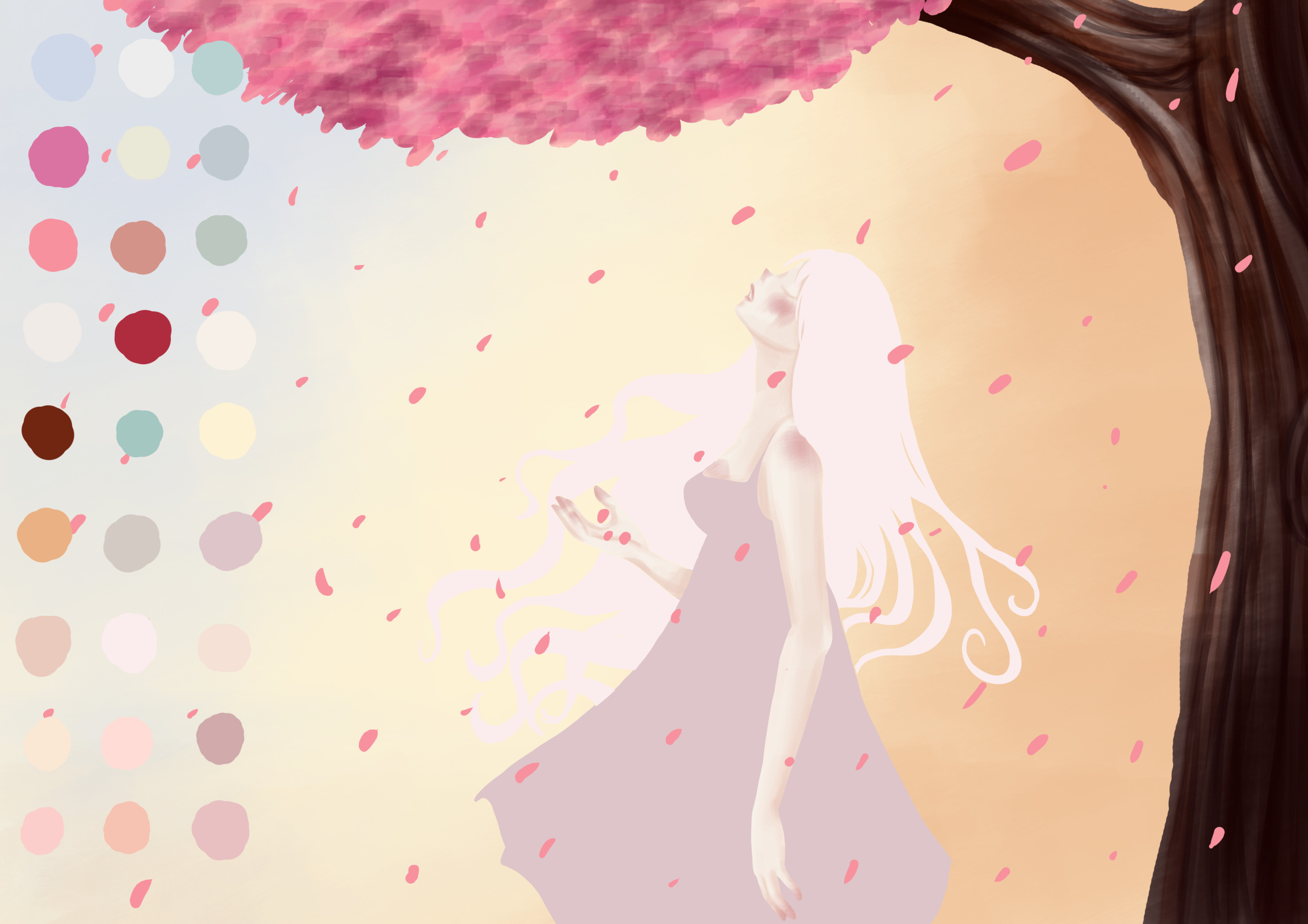 appliquer les ombres et les lumières au dessin de fille triste