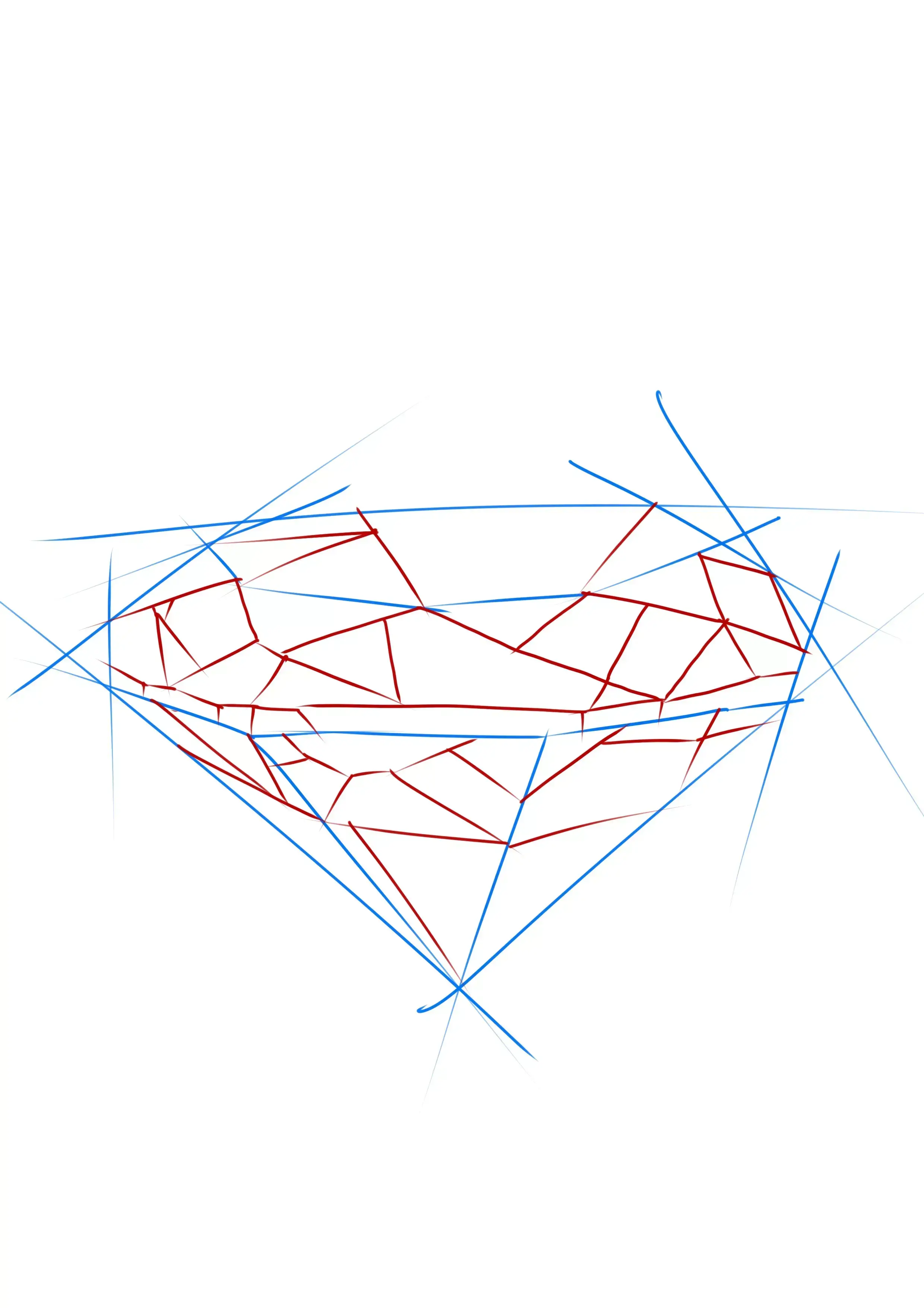 dibujo de las diferentes caras del diamante