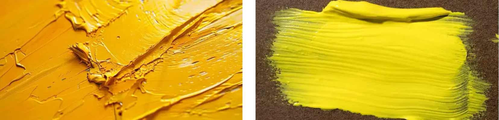 la différence de texture entre l’acrylique et l’huile