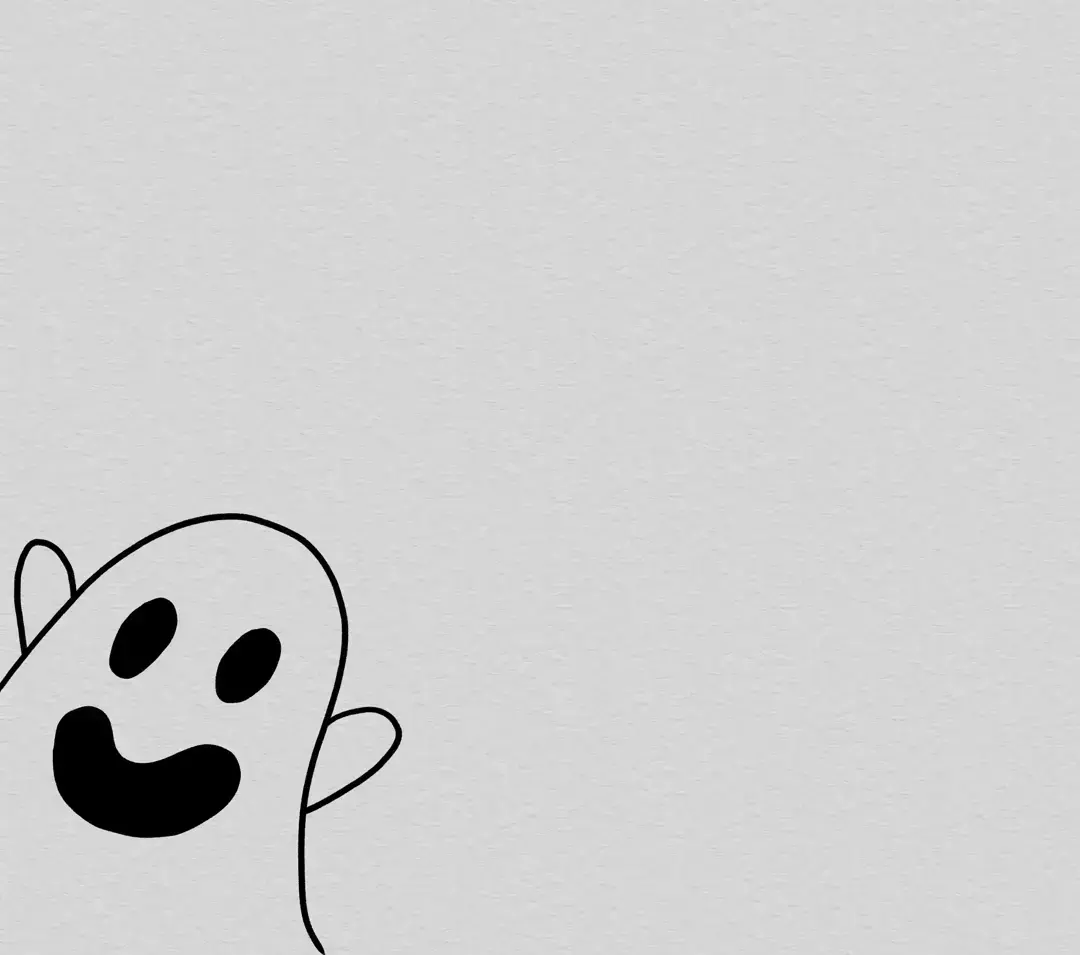 dessin d’un fantôme en doodle art