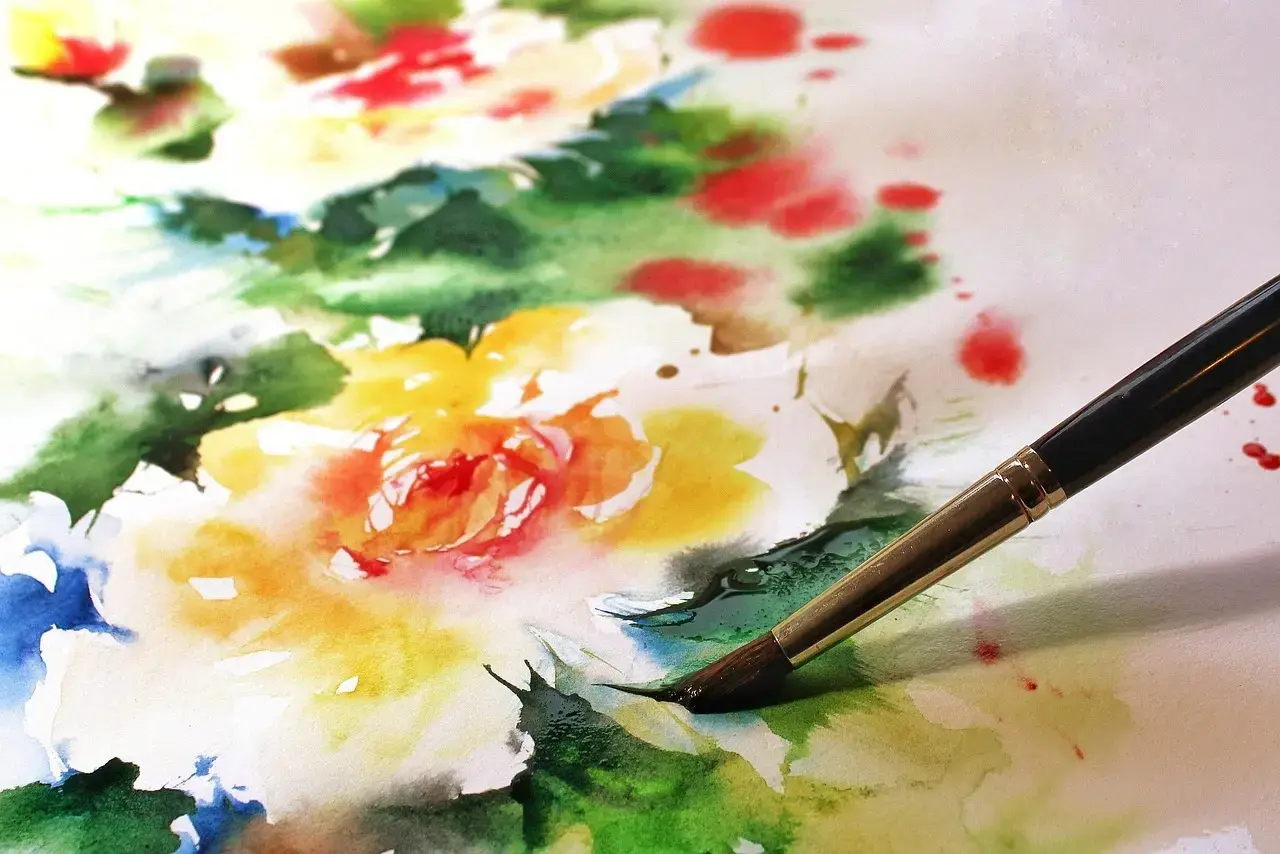 bien poser son pinceau sur le papier à l’aquarelle