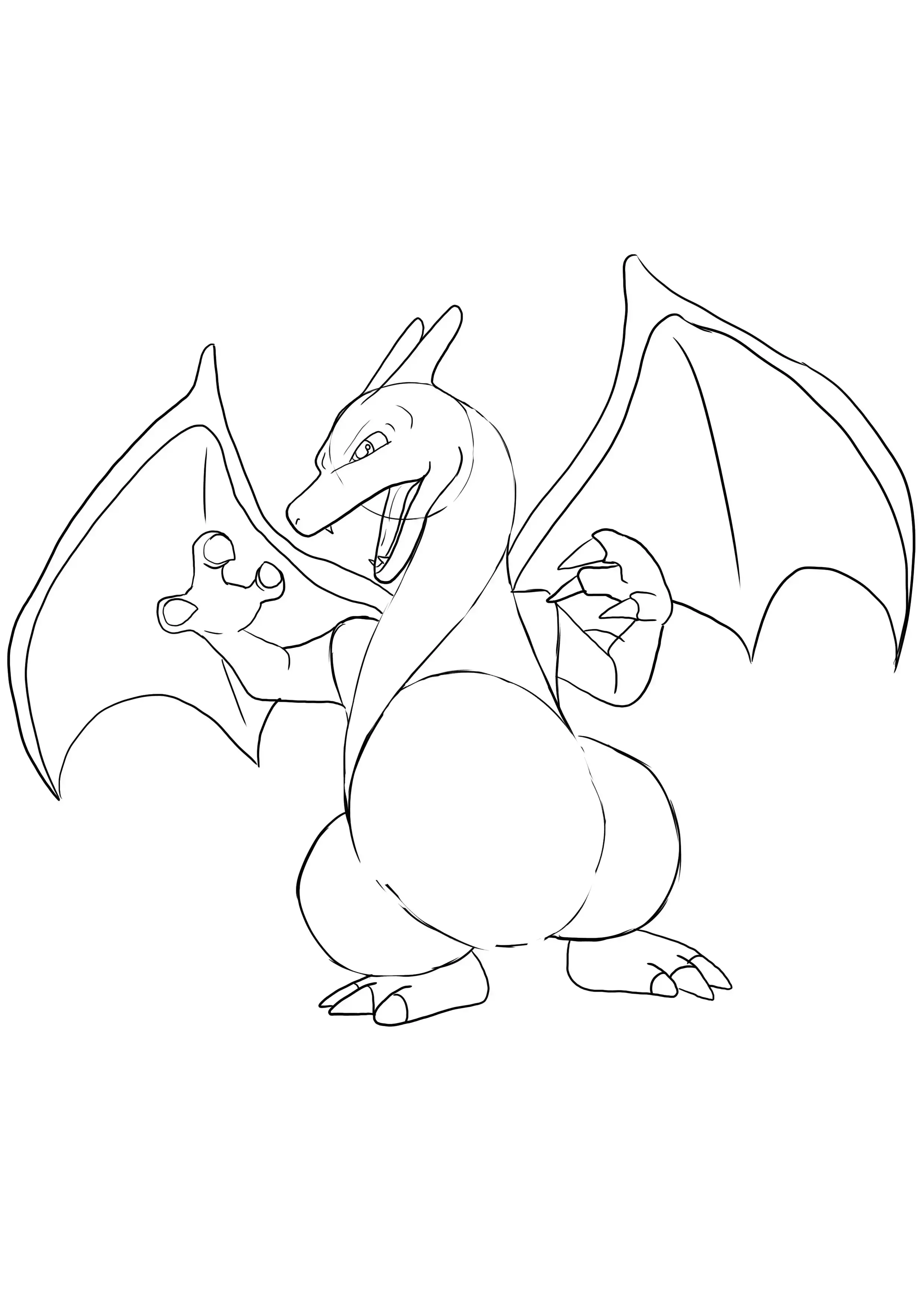 dibujo de las alas de Charizard