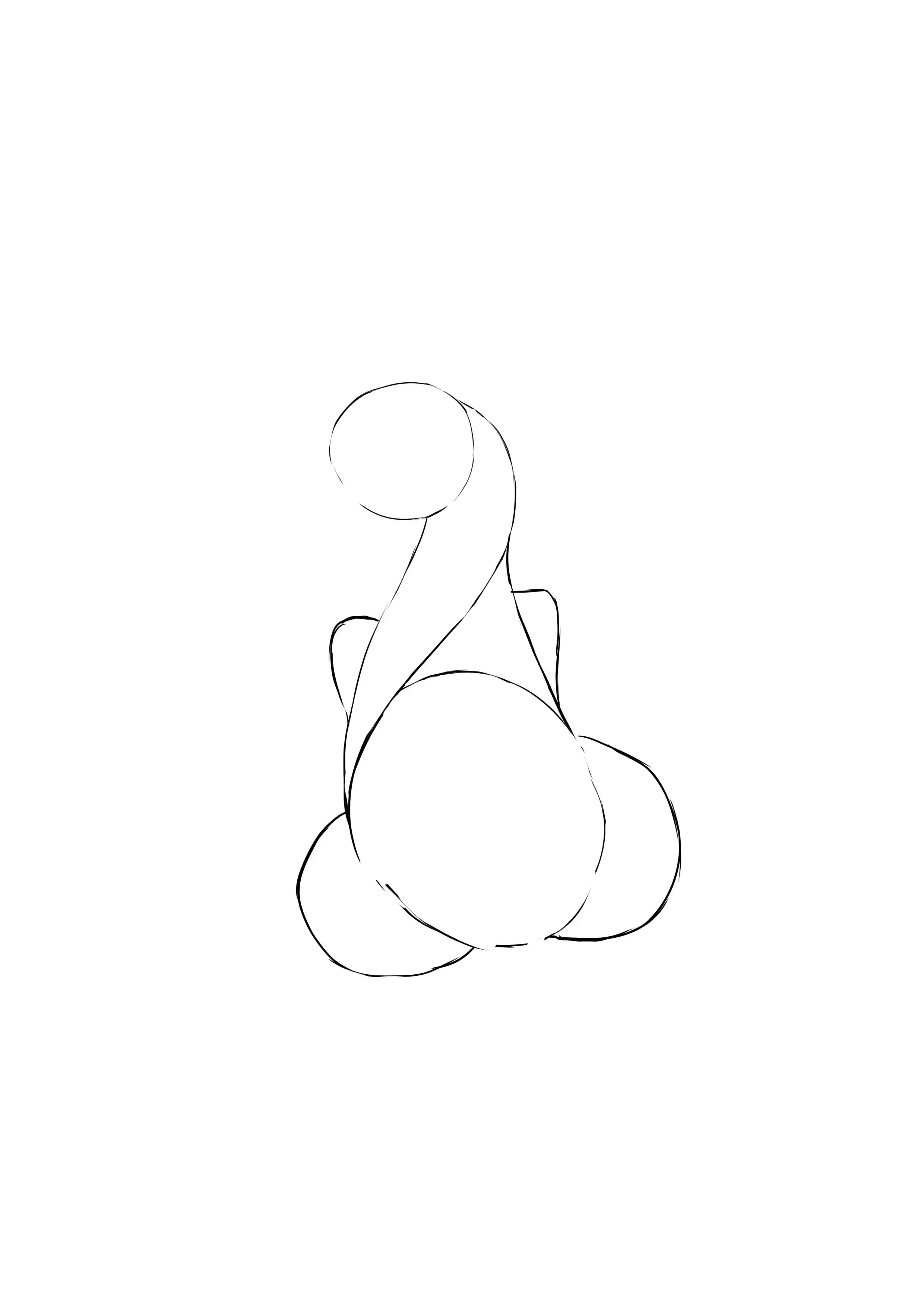 base del dibujo hombros y muslos de Charizard