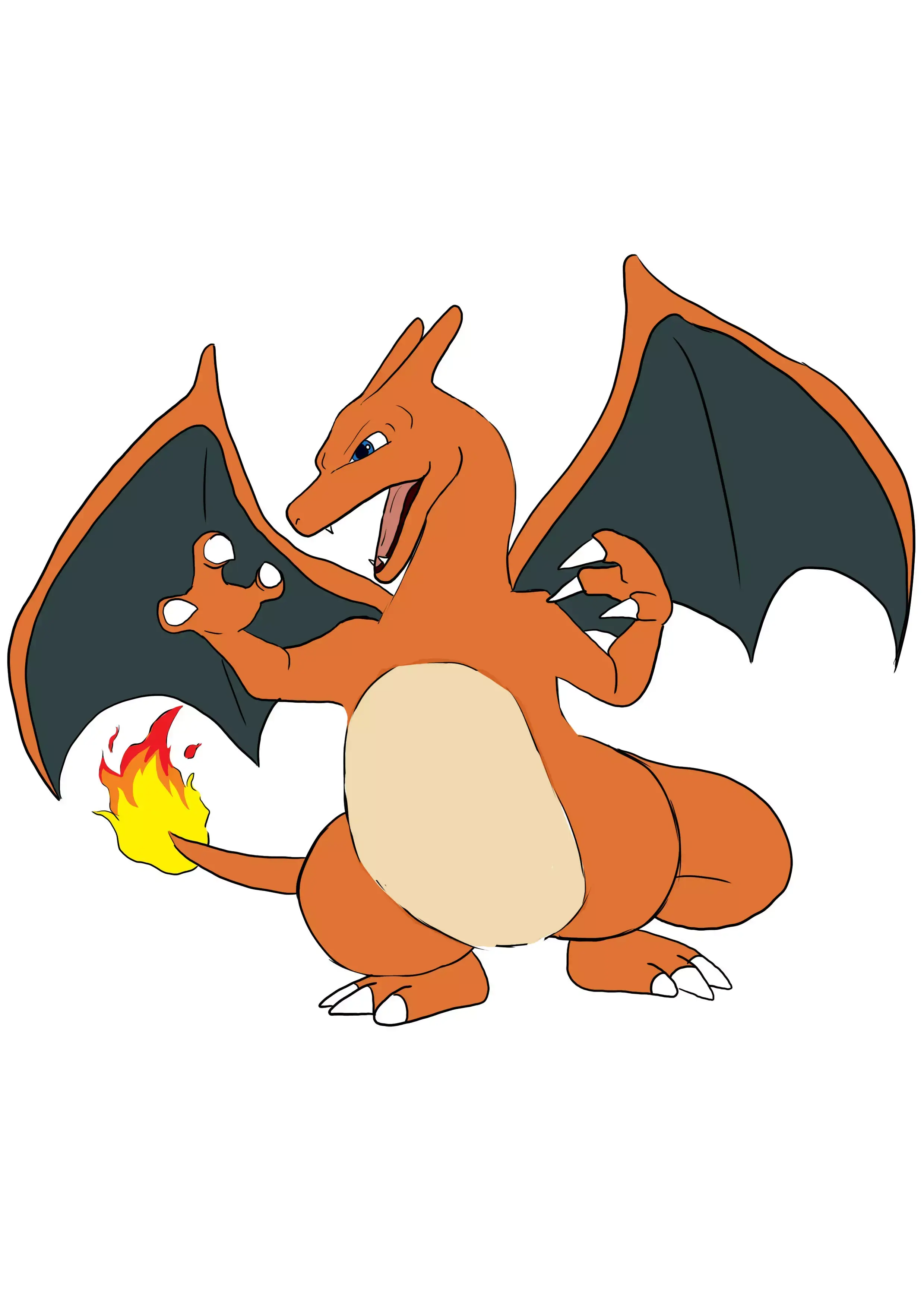 Dibuja a Charizard: El Pokemón de Fuego