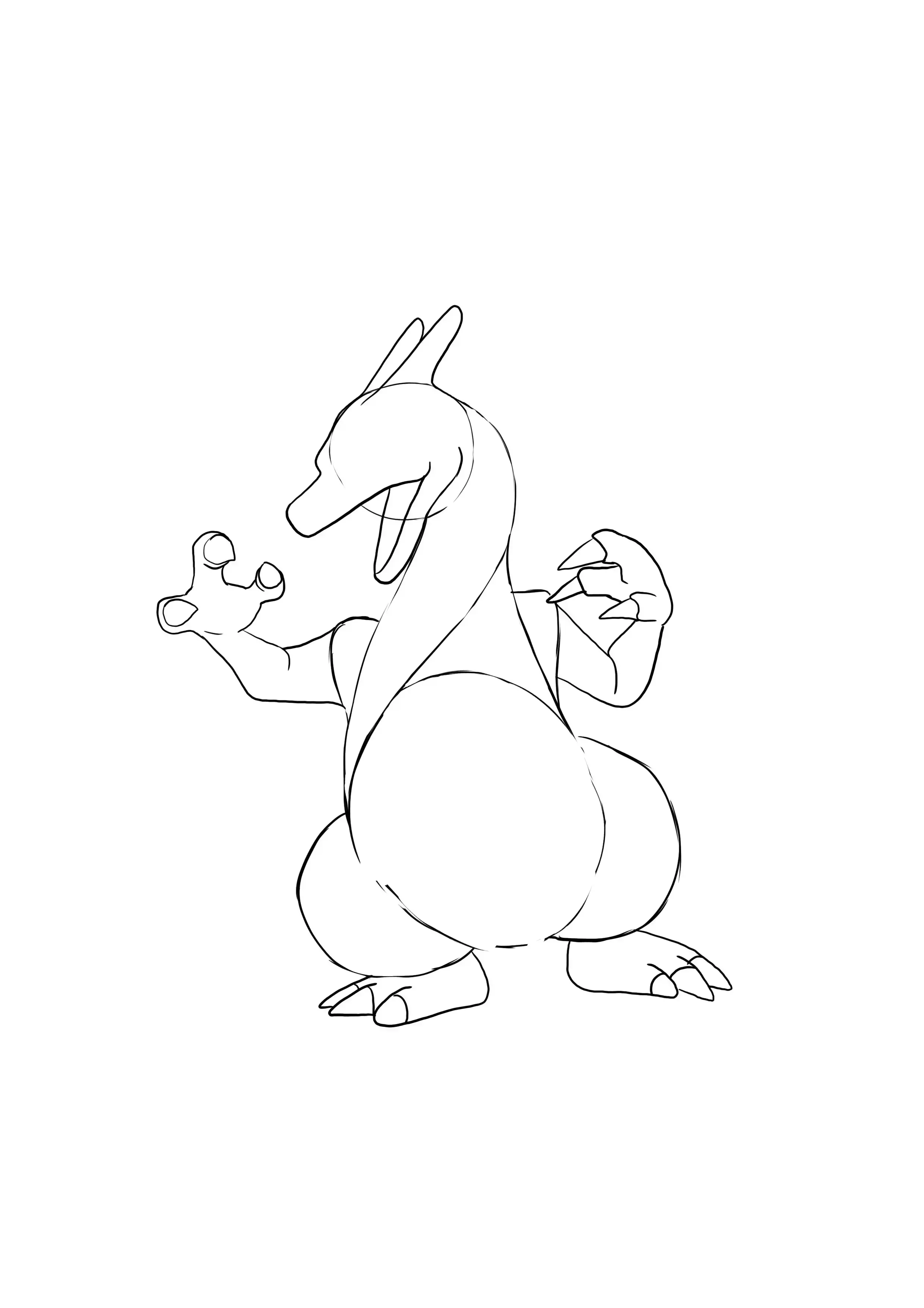 dibujo de las garras de Charizard