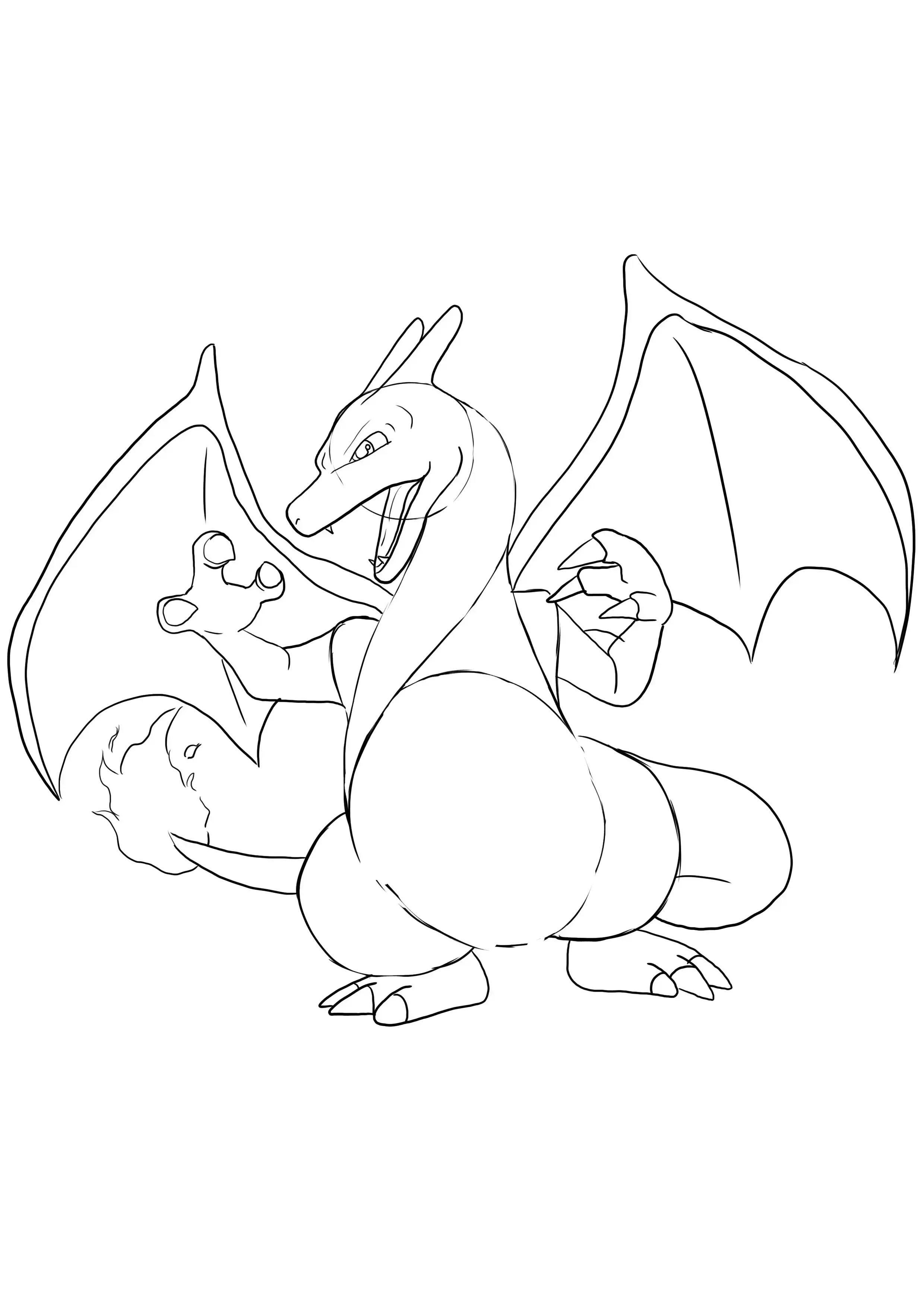 dibujo de la cola de Charizard