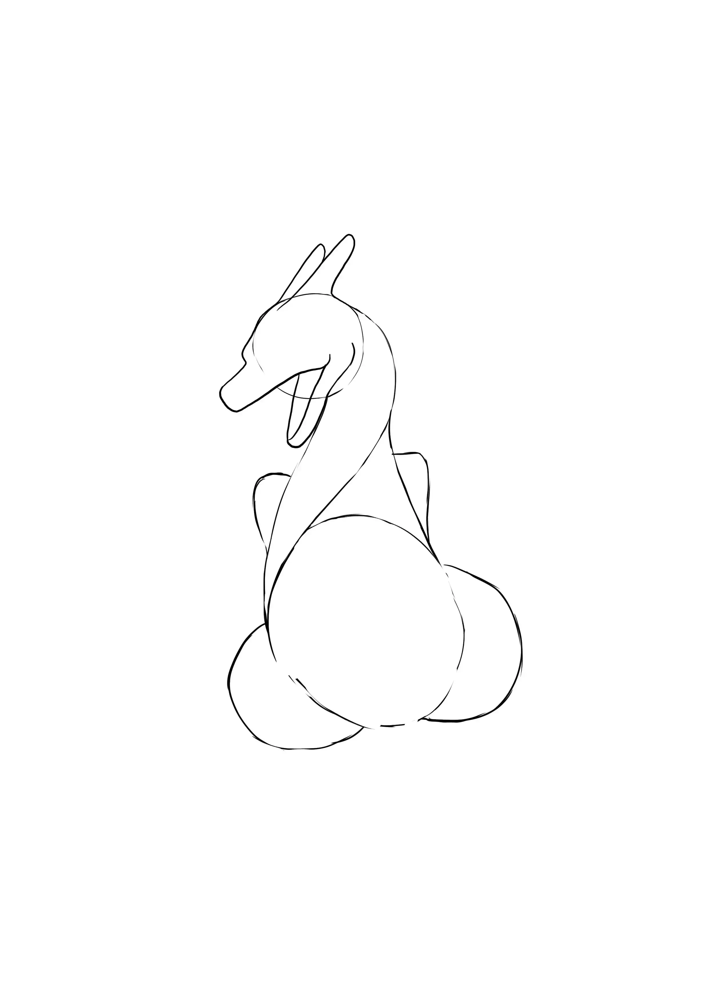 dibujo de la cabeza de Charizard