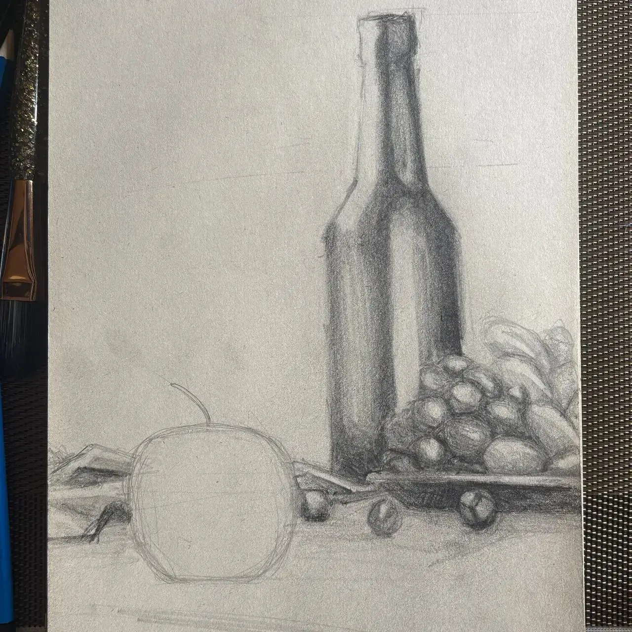 dessiner les ombres d'une nature morte