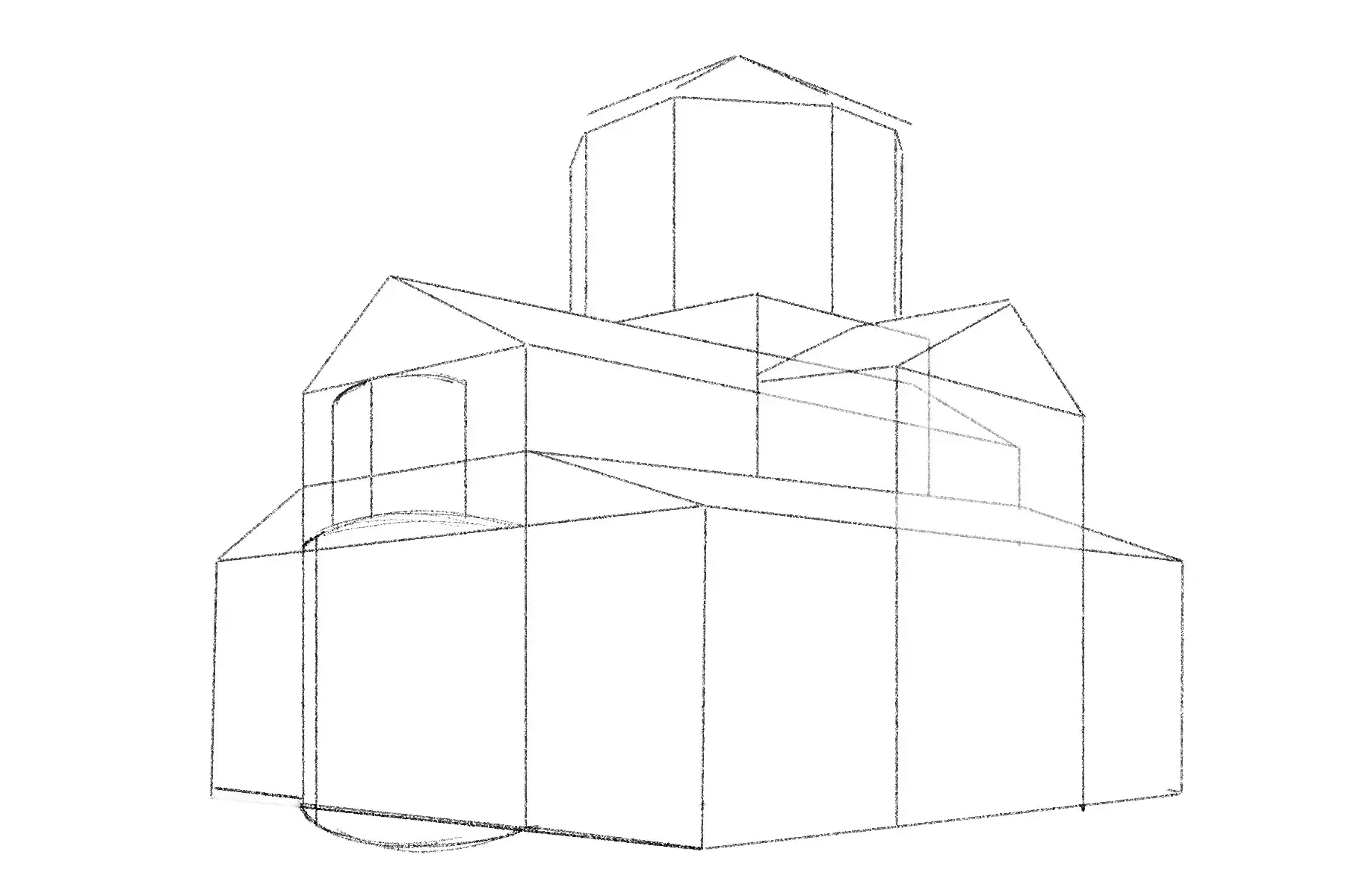 dessiner la façade d’une église
