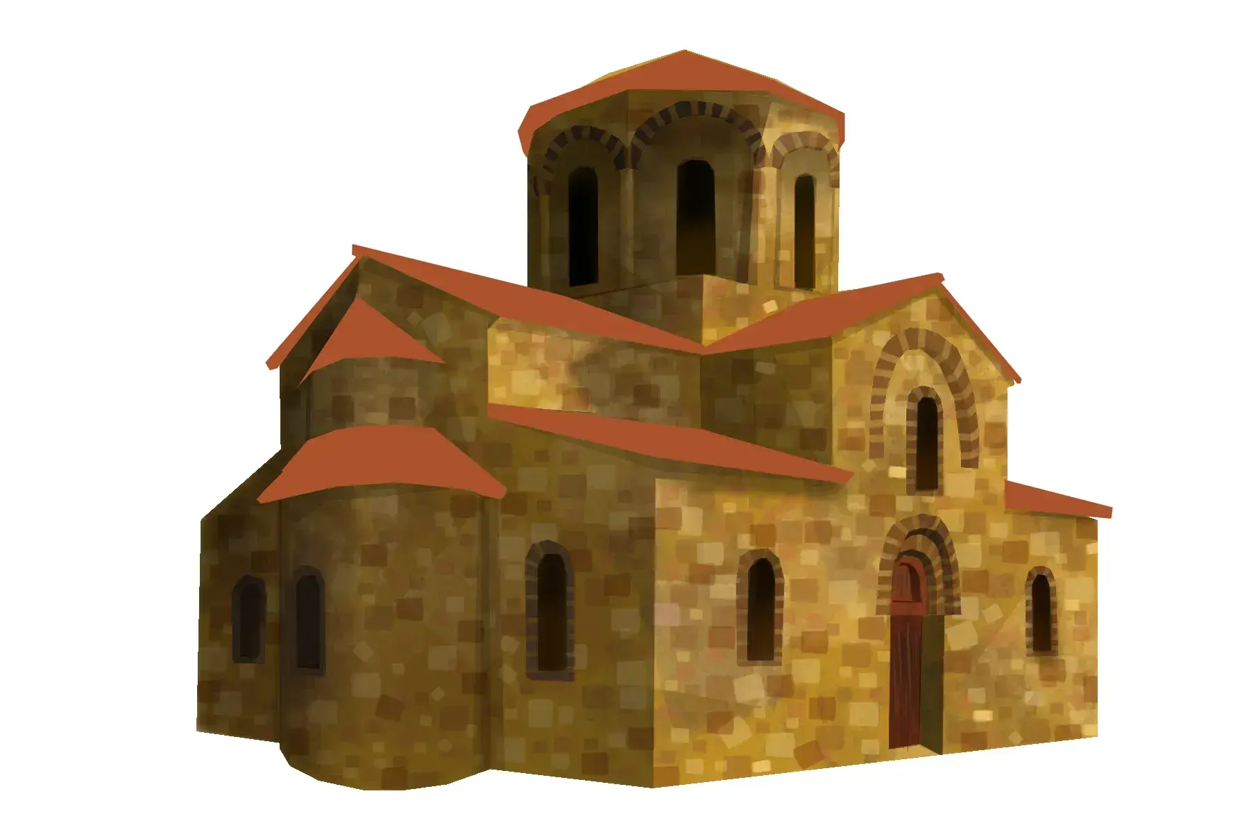dessiner les tuiles du toit d’une église