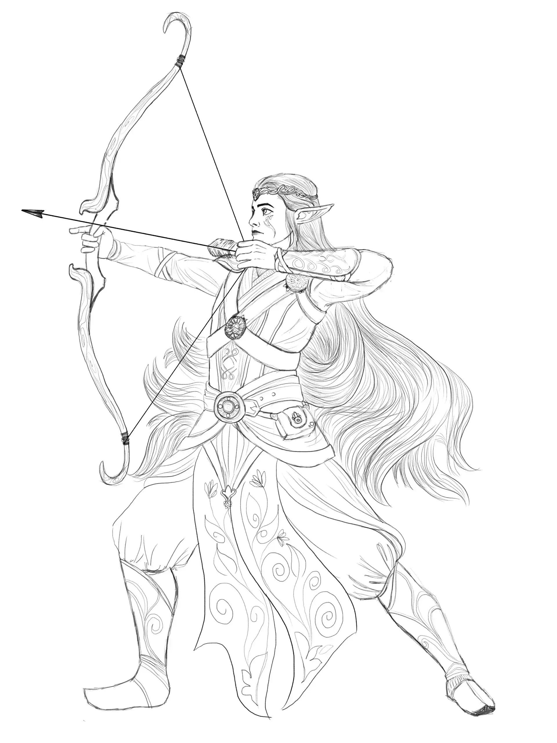 dessiner le design des vêtements d’un elfe