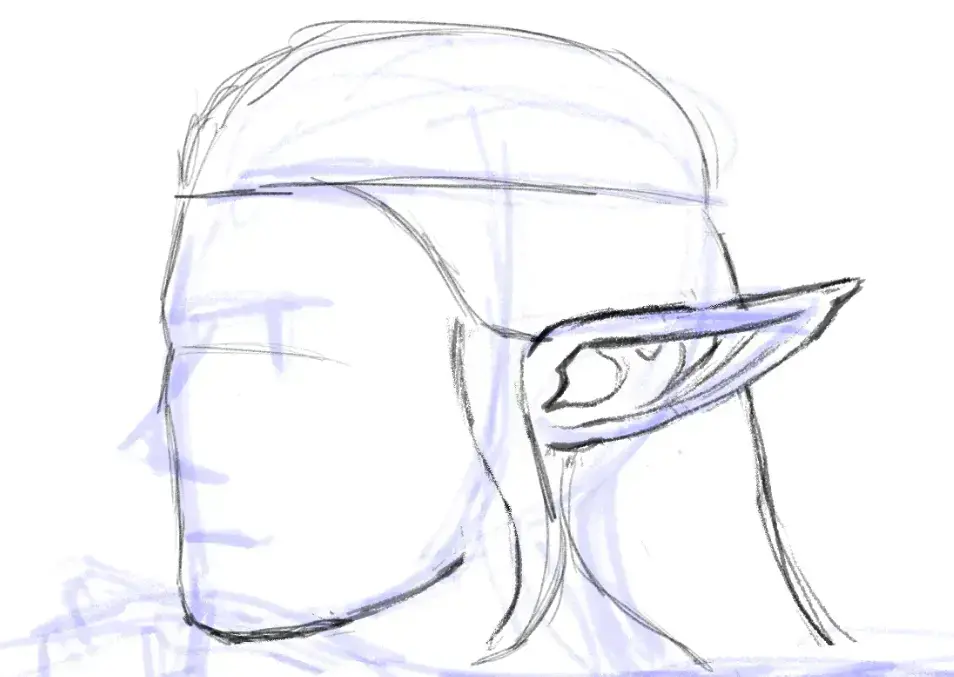 dessiner les oreilles d’un elfe