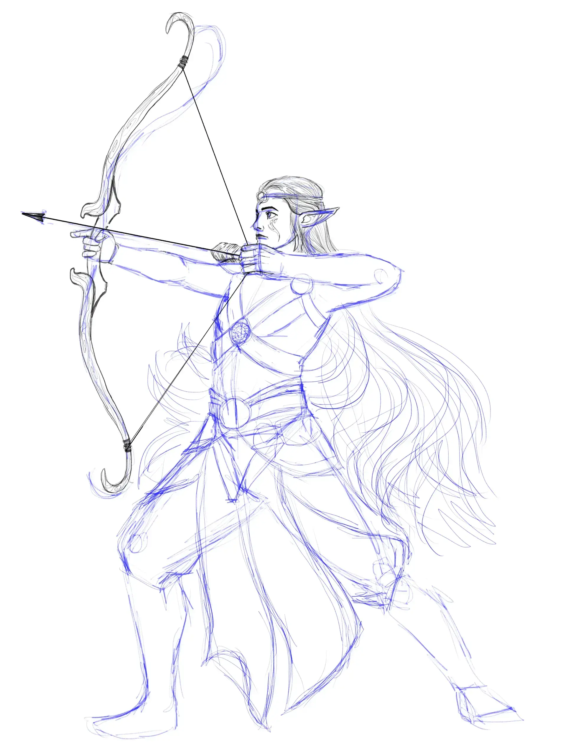 dessiner les vêtements d’un elfe