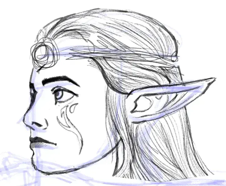 dessiner le visage d’un elfe