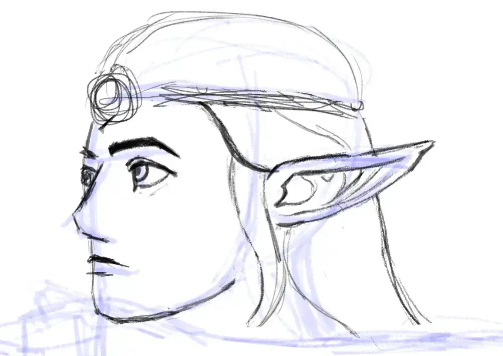 dessiner les yeux d'un elfe