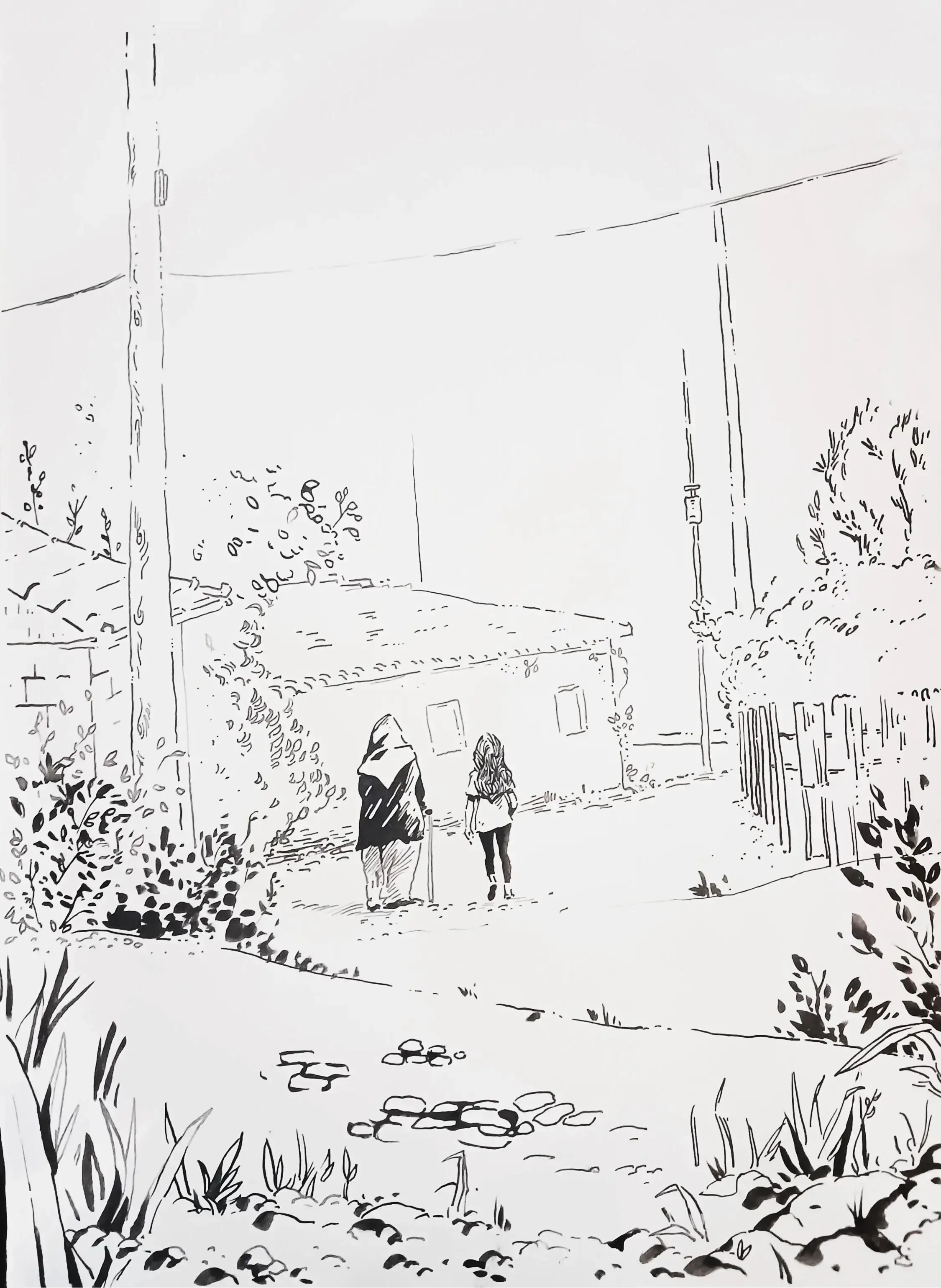 dessiner des buissons à l’encre de chine