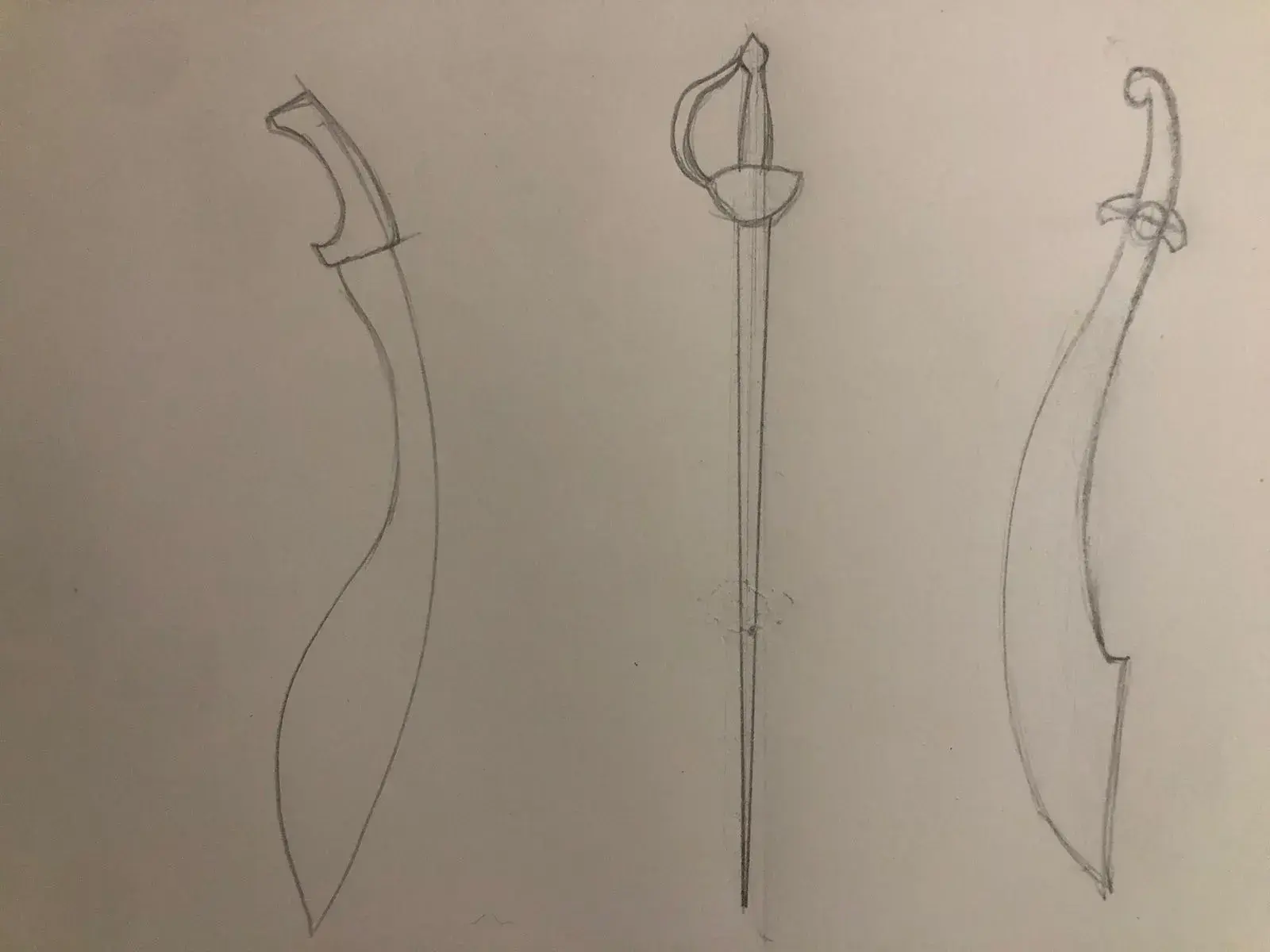 dessiner la forme de plusieurs épées