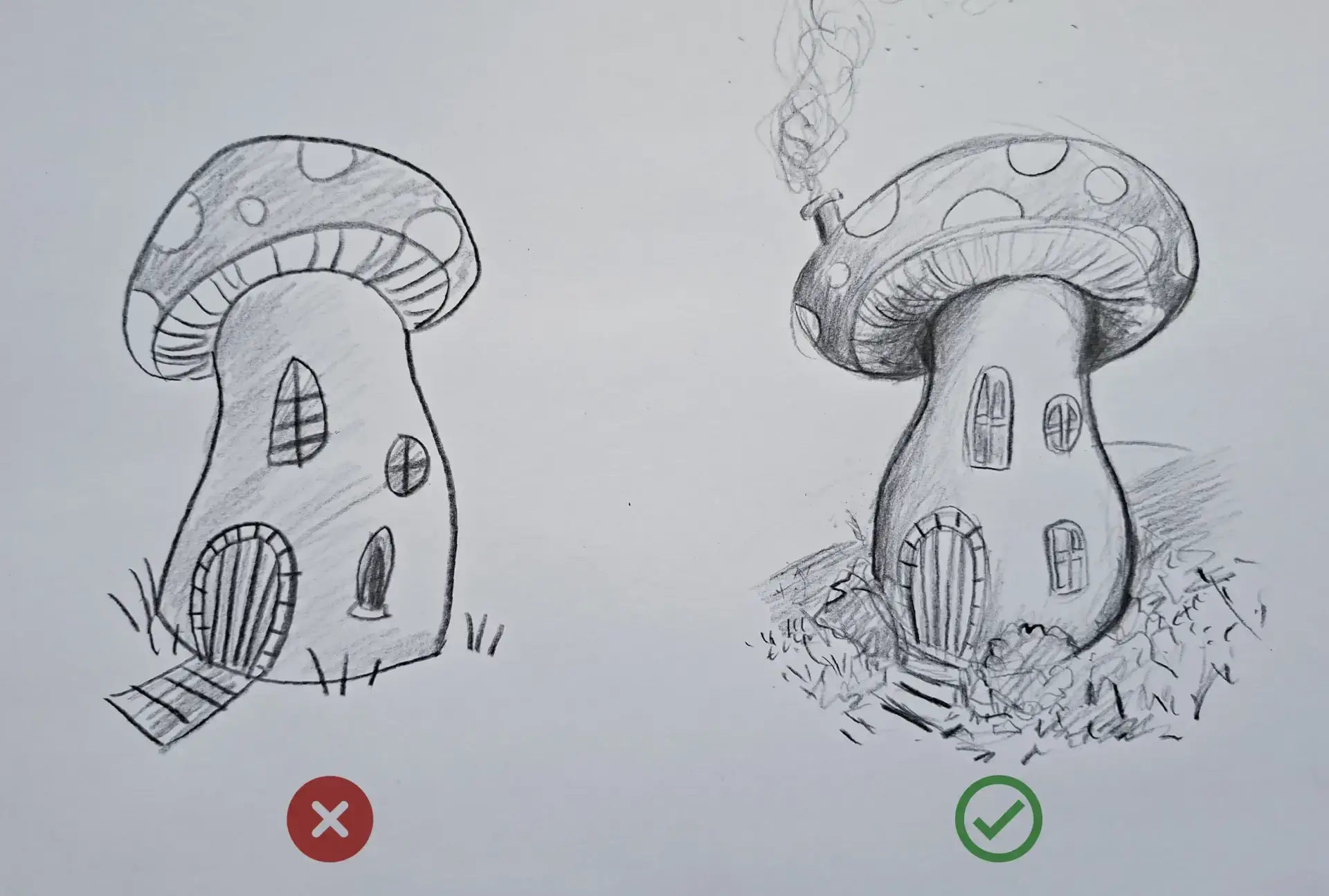 éviter d’appuyer trop fort sur le crayon quand on débute en dessin