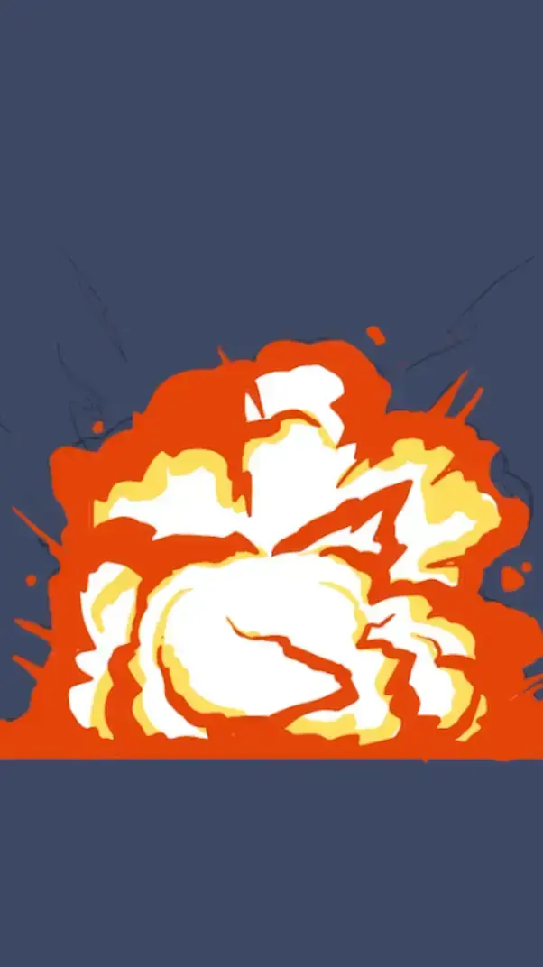 dessiner l'arrière plan d'une explosion