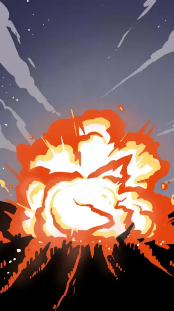 dessiner les détails d'une explosion