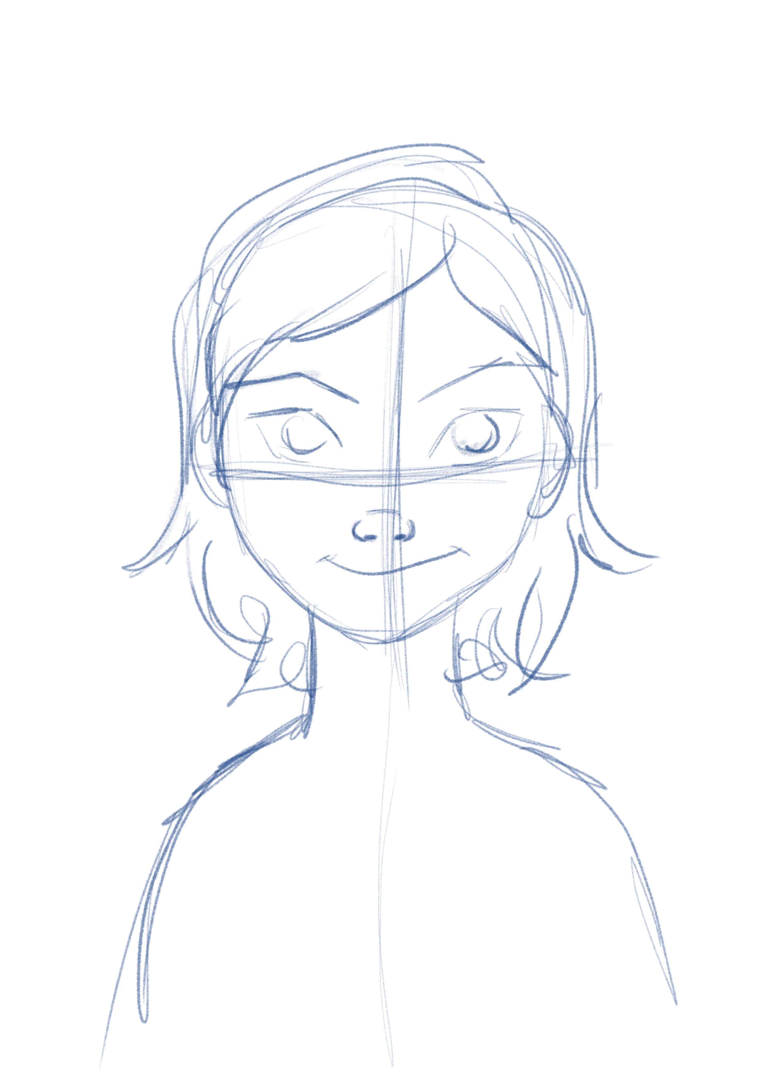 sketch showing the expression of contempt