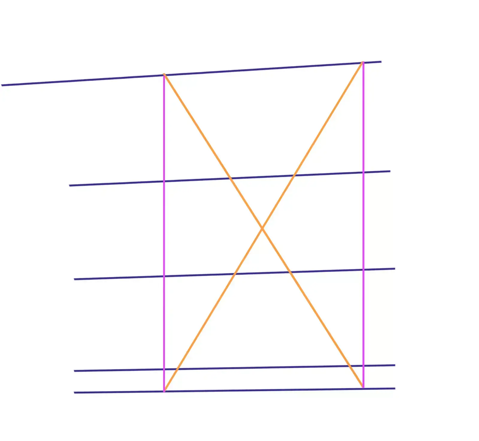 basic lines for the central opening of the window