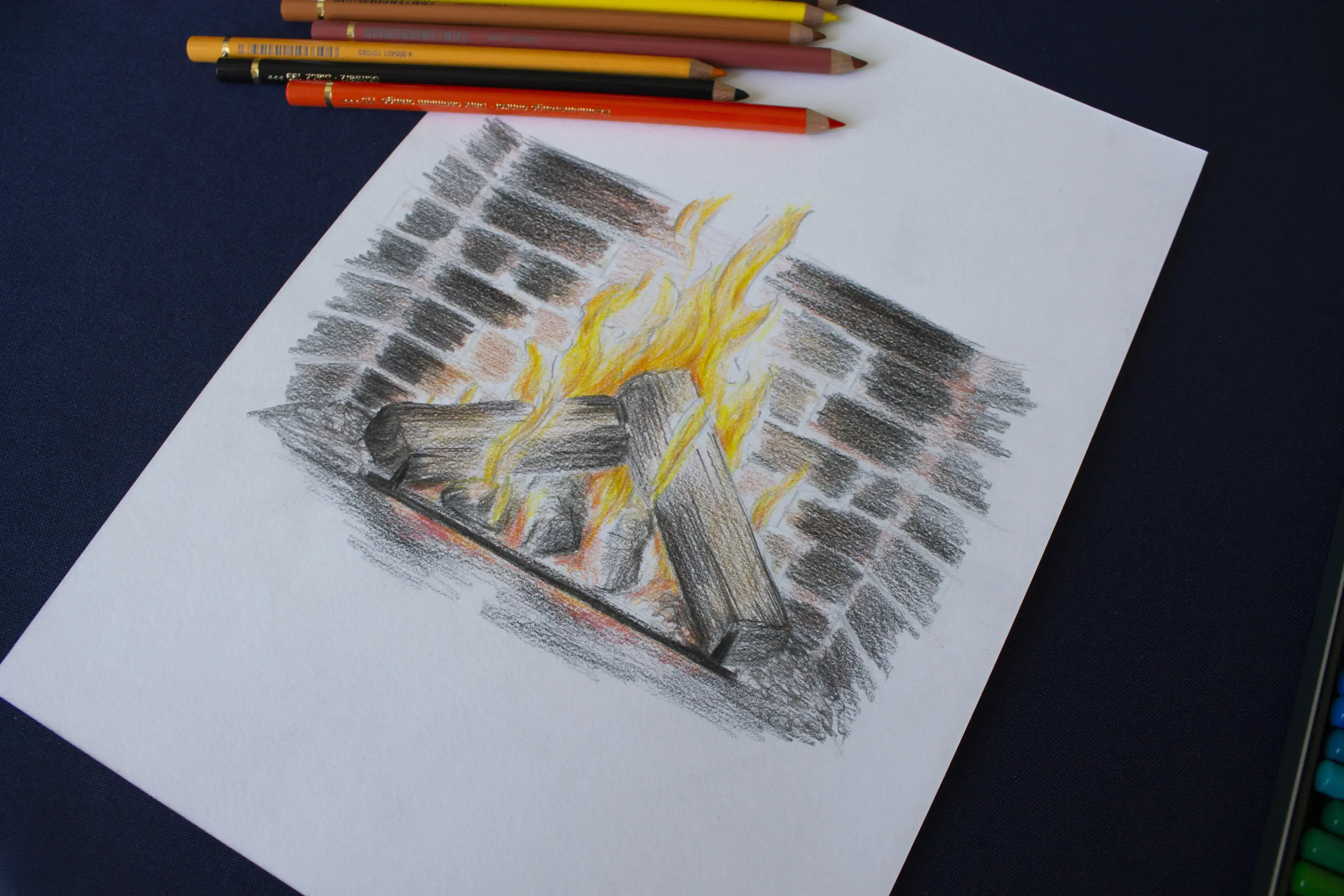 dessiner les détails du feu