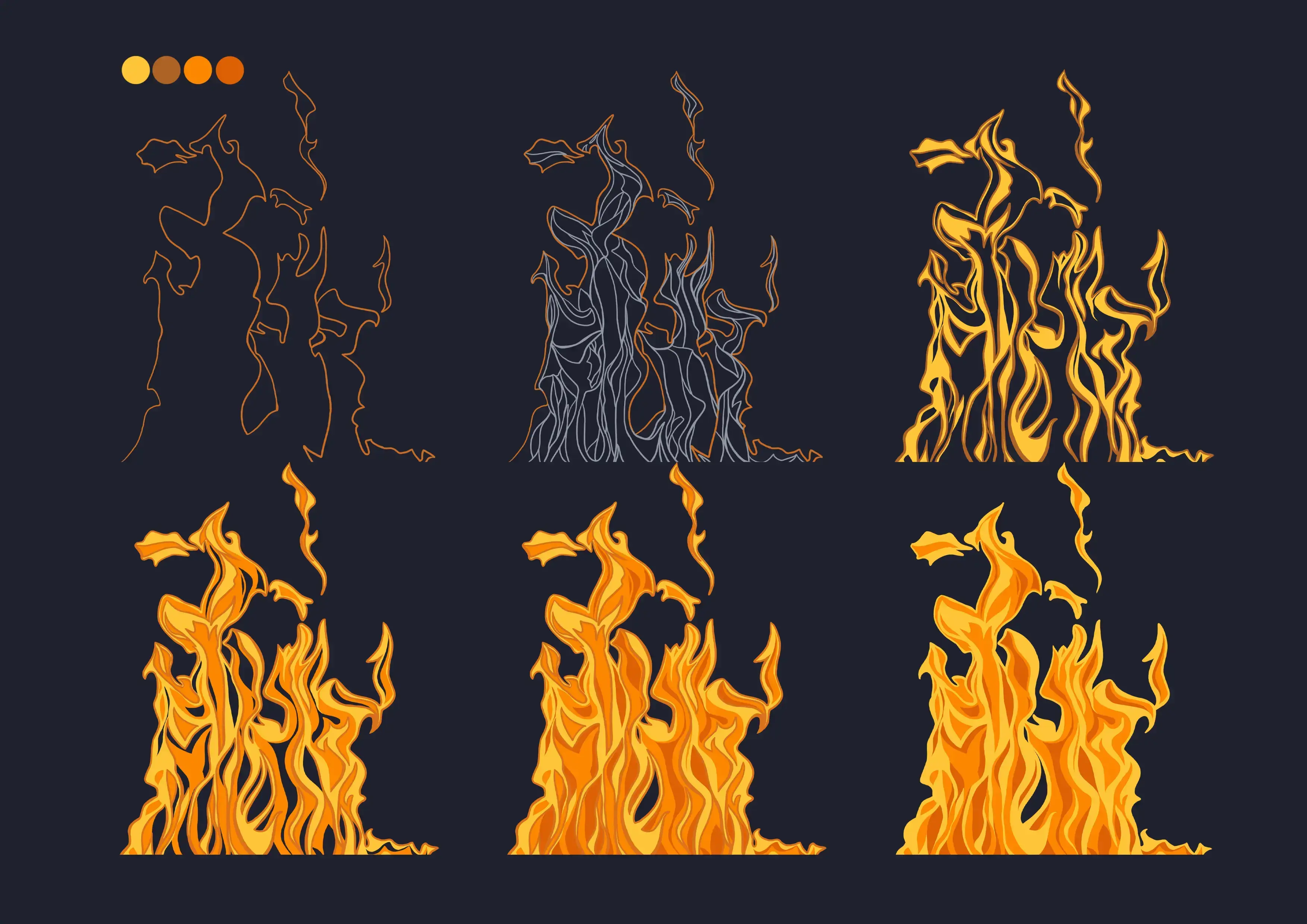 dessiner du feu au format numérique