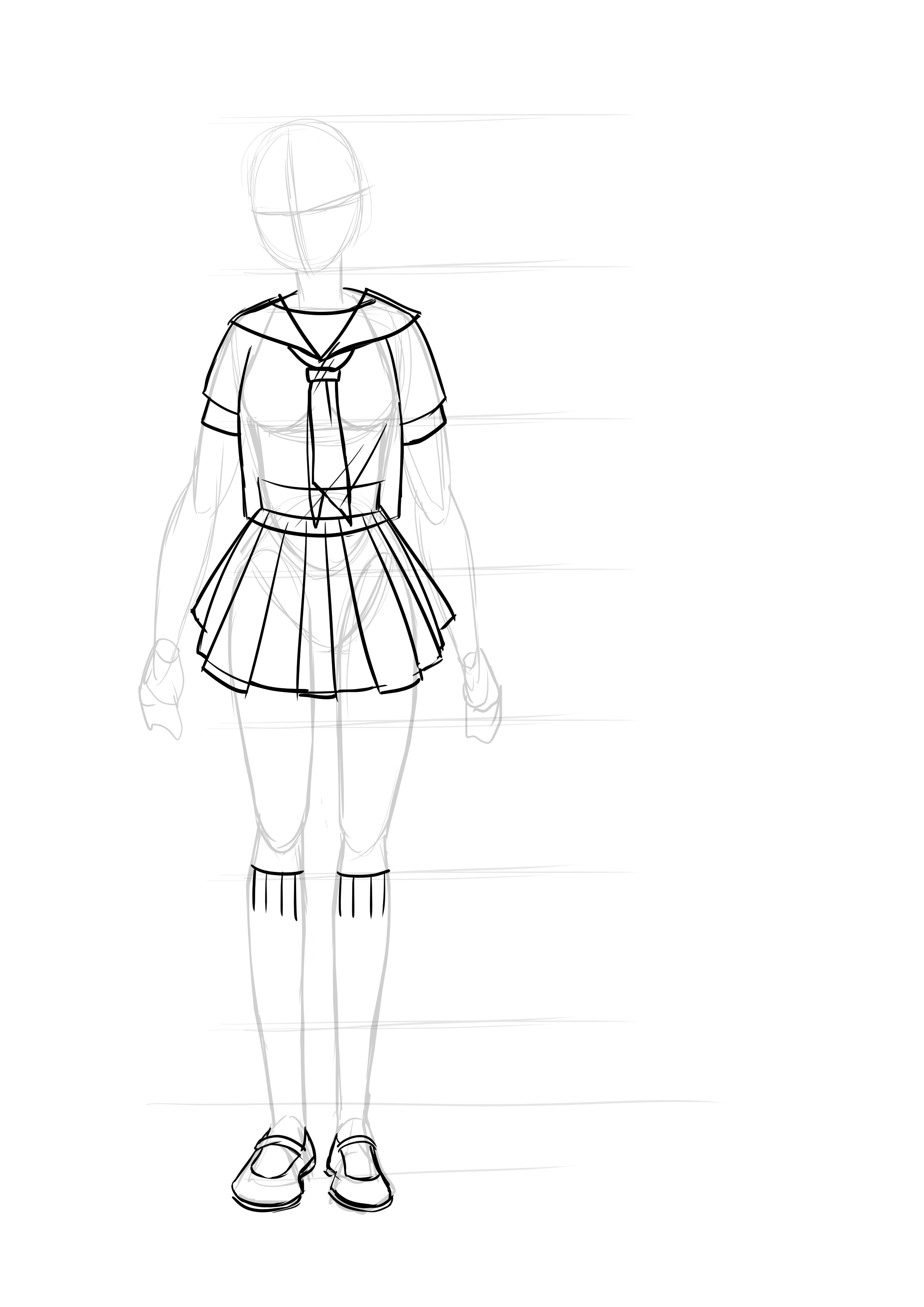 dessiner des chaussures d’une fille manga