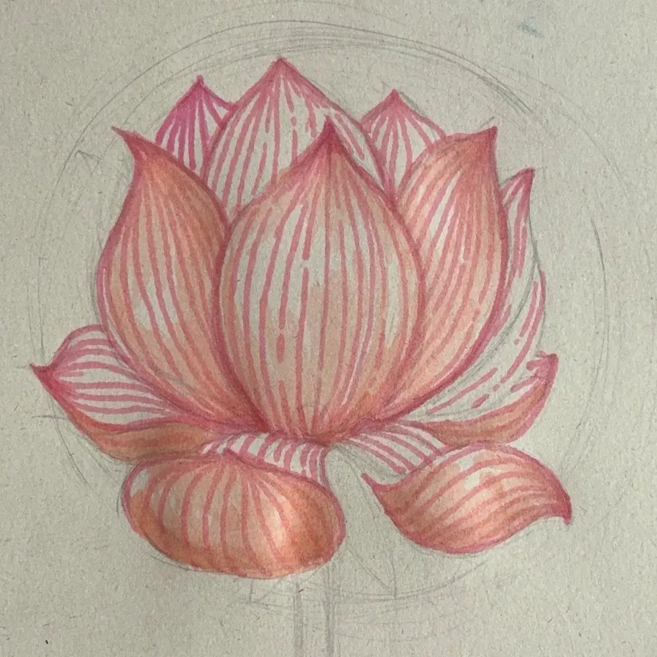 dessiner la couleur d'une fleur de lotus