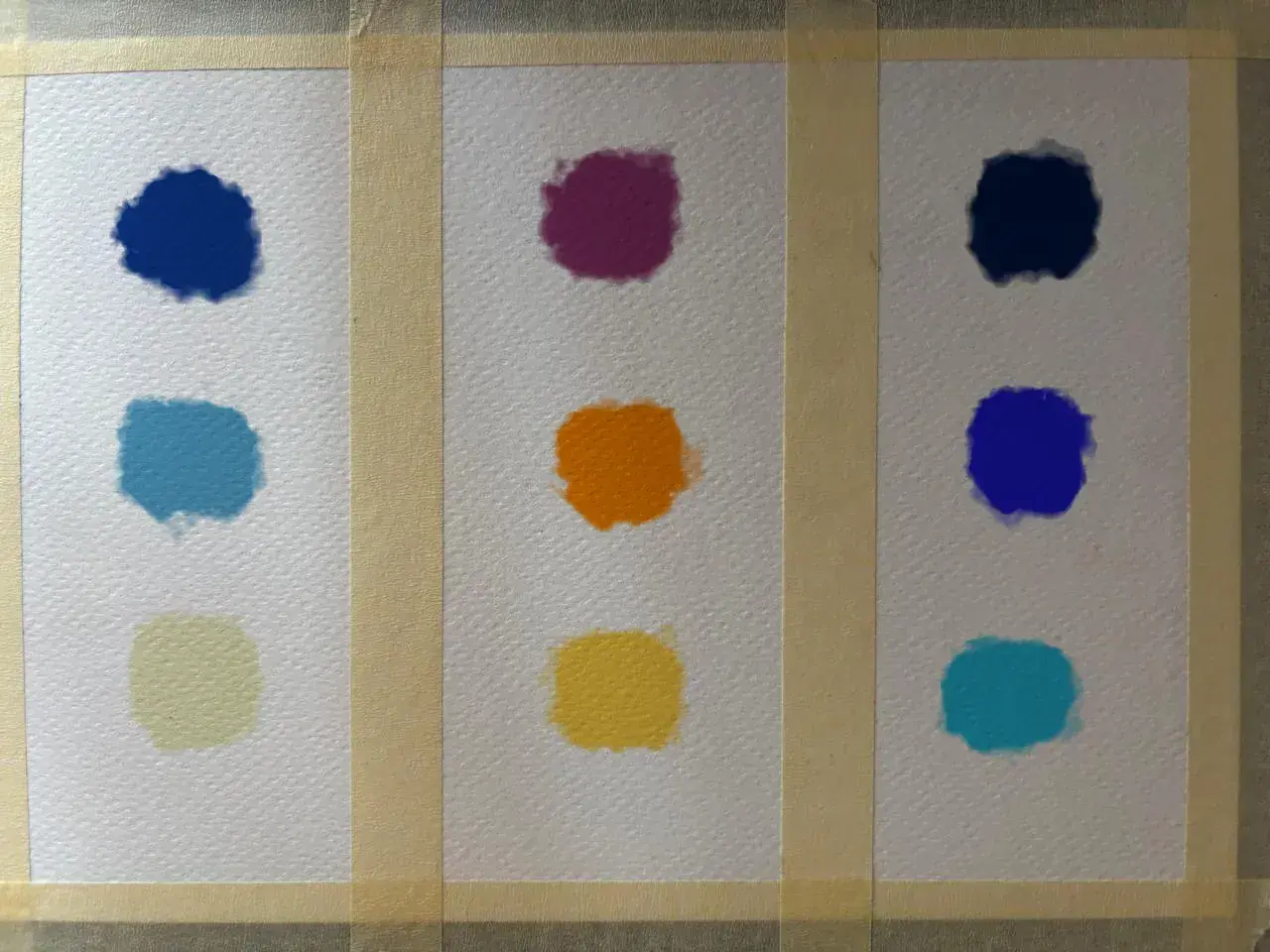 les différentes couleurs pour peindre un fond à l’aquarelle