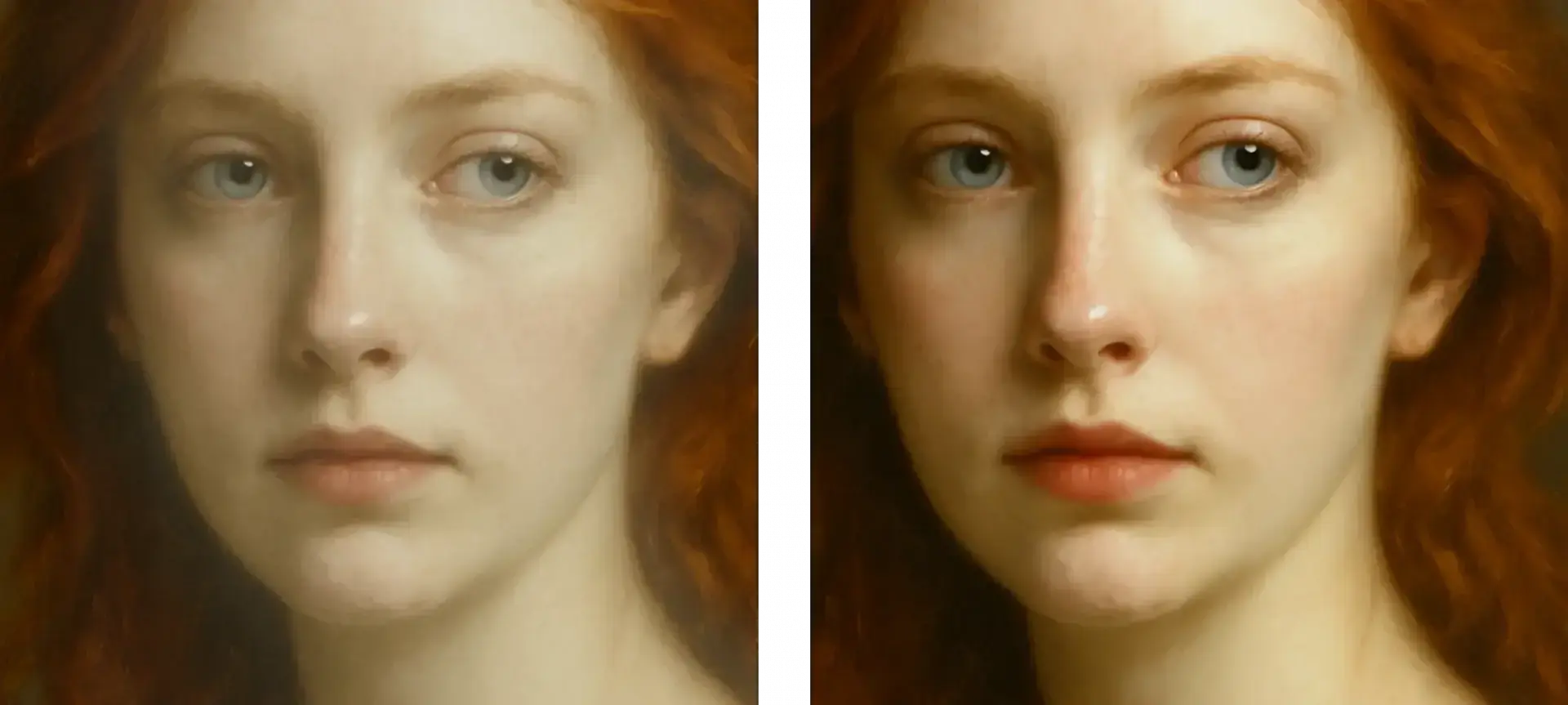 exemple de peinture avant et après glacis