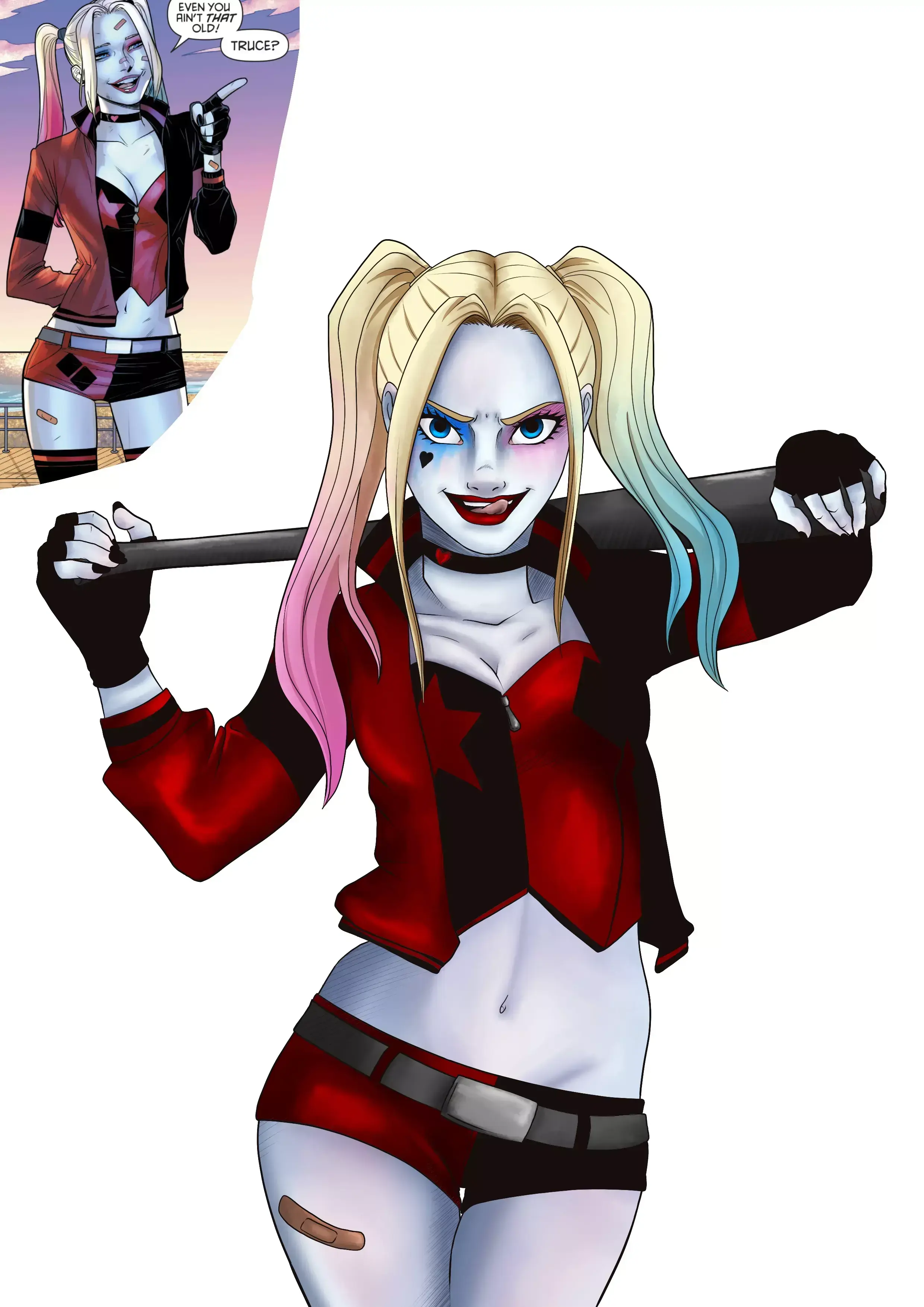 dibujo de los accesorios de Harley Quinn