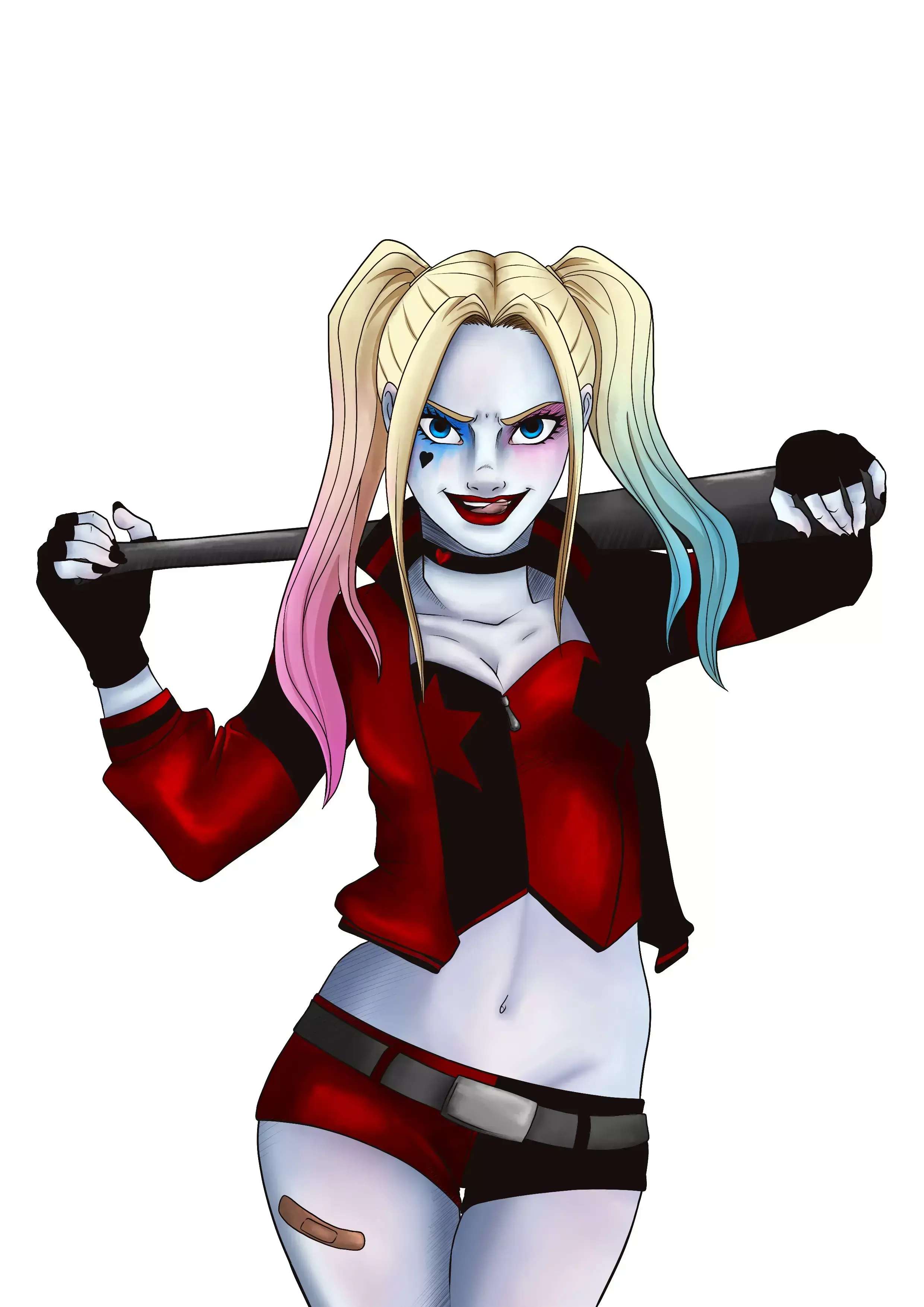 dibujo terminado de Harley Quinn