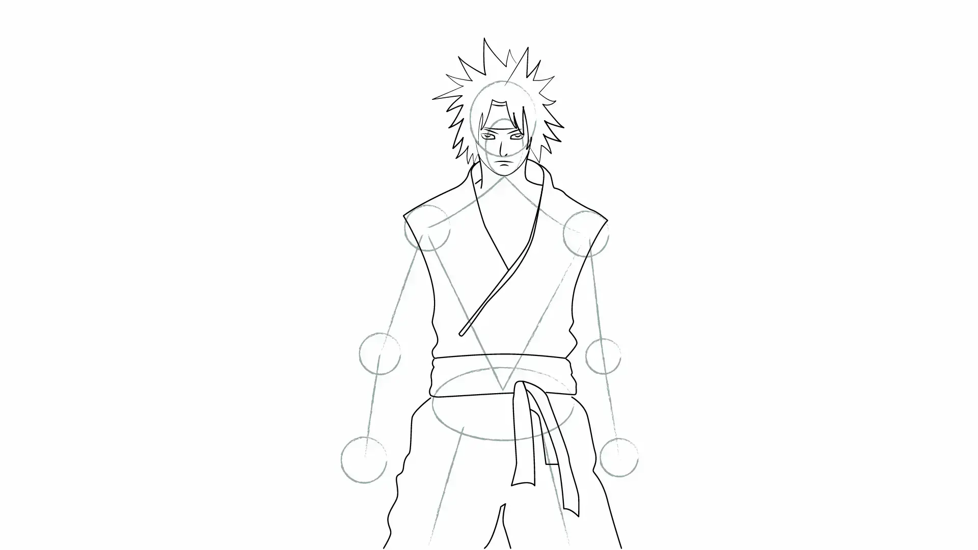 dessin du corps d’un homme manga