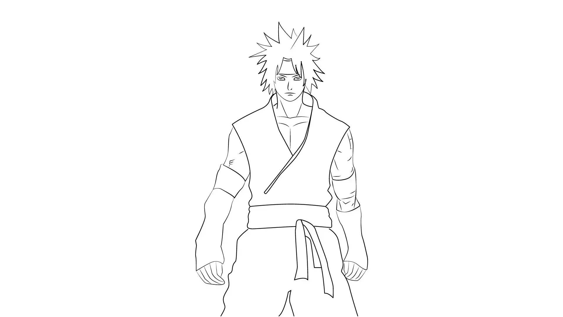 dessin des détails d’un homme manga