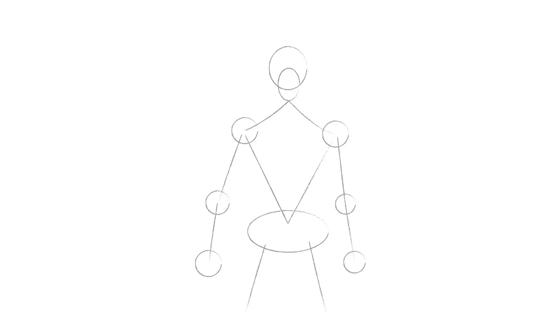 dessin de la structure du corps d’un homme manga