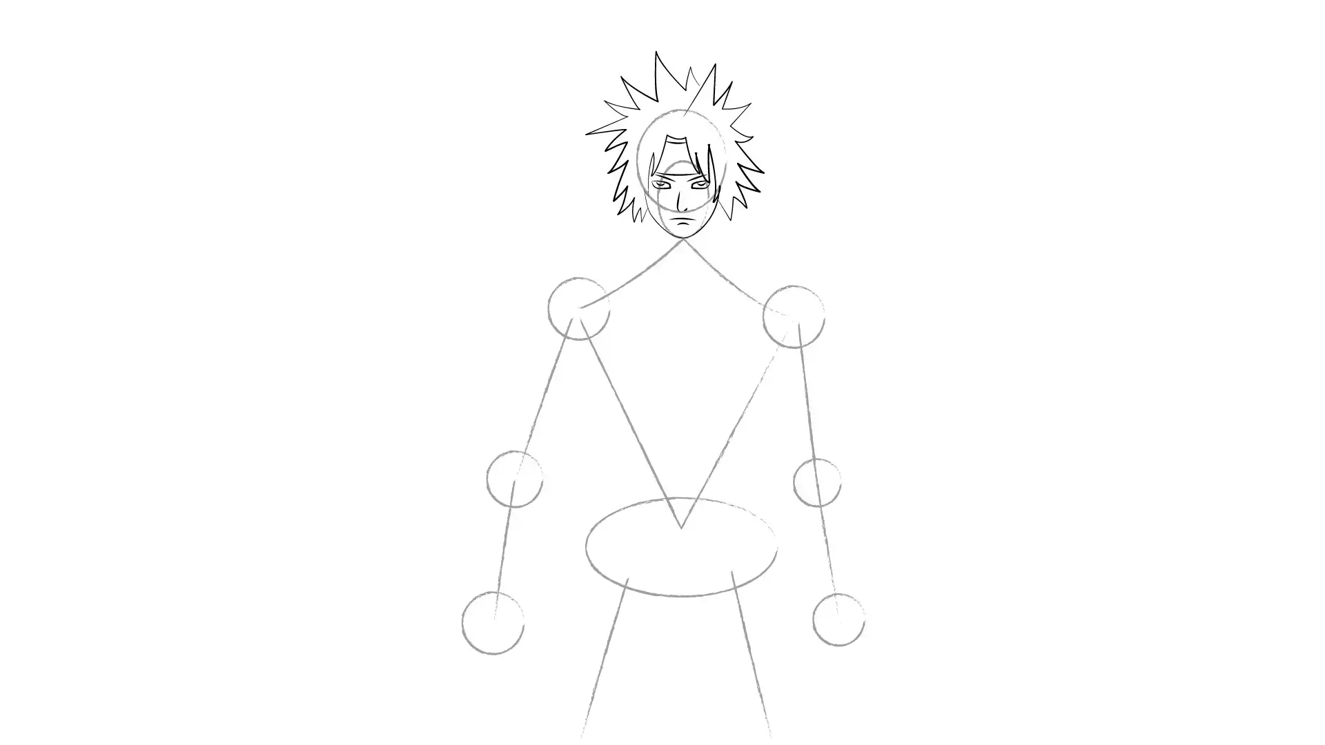 dessin du visage d’un homme manga