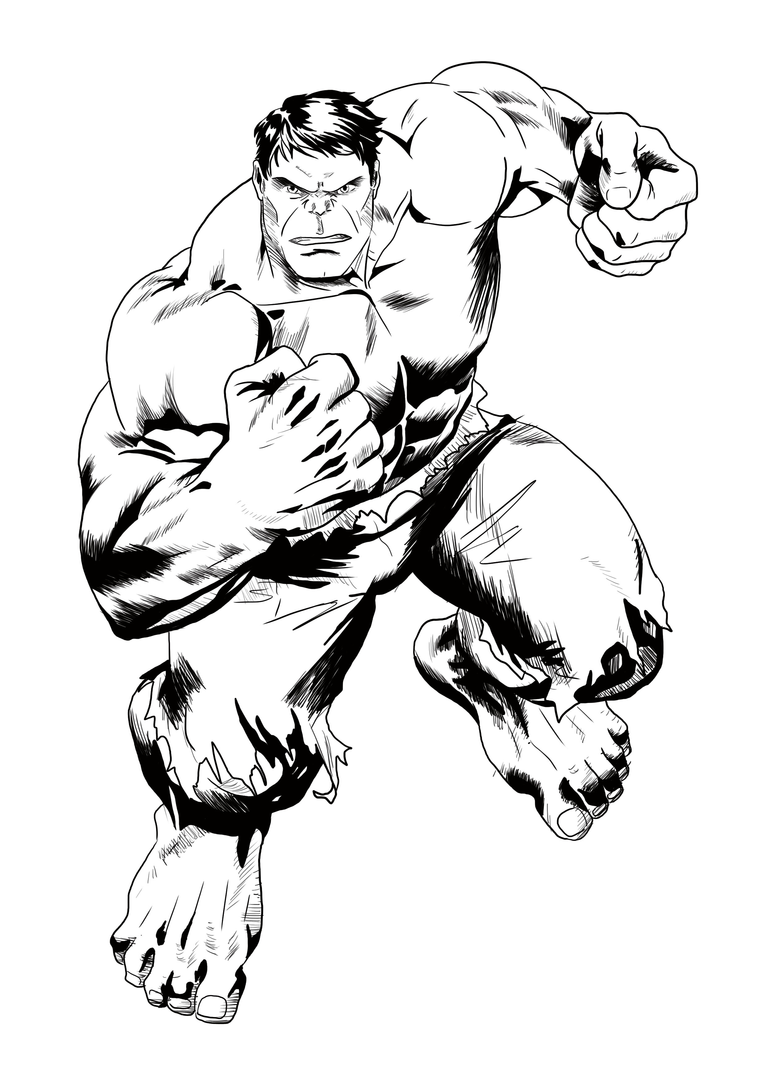 Realizar un dibujo de Hulk