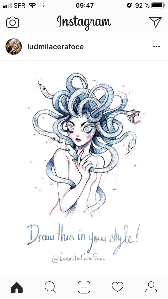 Exemple de dessin avec le challenge Draw this in your style 1
