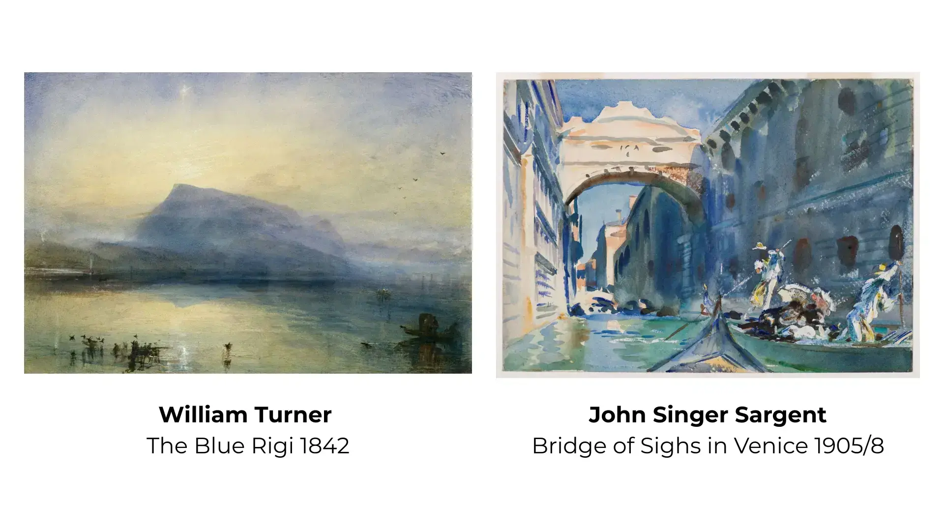 peintures à l’aquarelle utilisant la technique du lavis