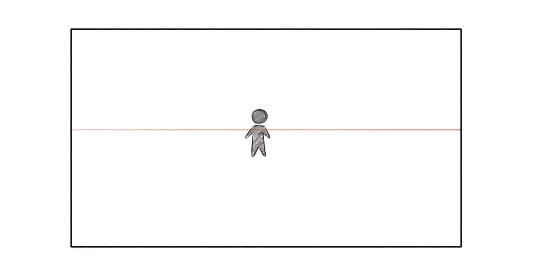 dessiner un personnage sur une ligne d’horizon
