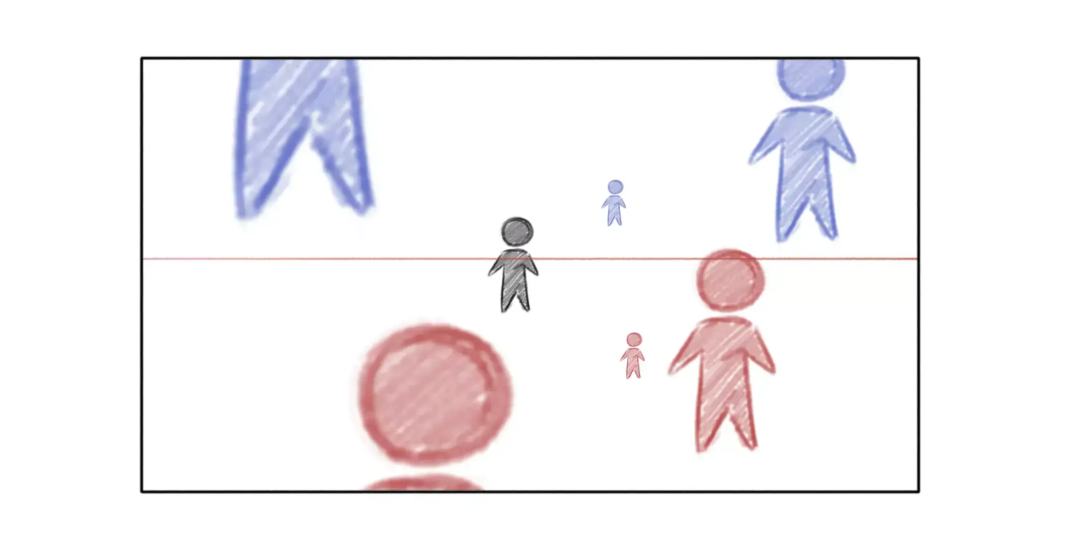dessiner des personnages sans traverser la ligne d’horizon
