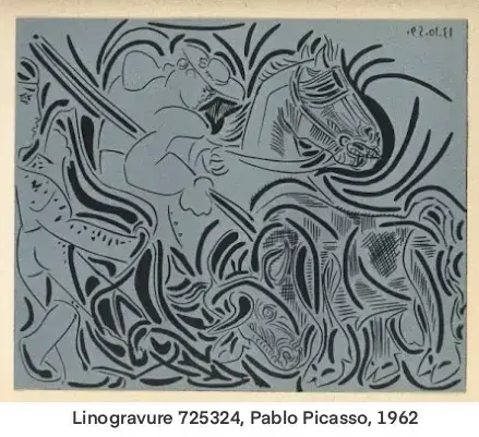 exemple d’une oeuvre en linogravure de pablo picasso 