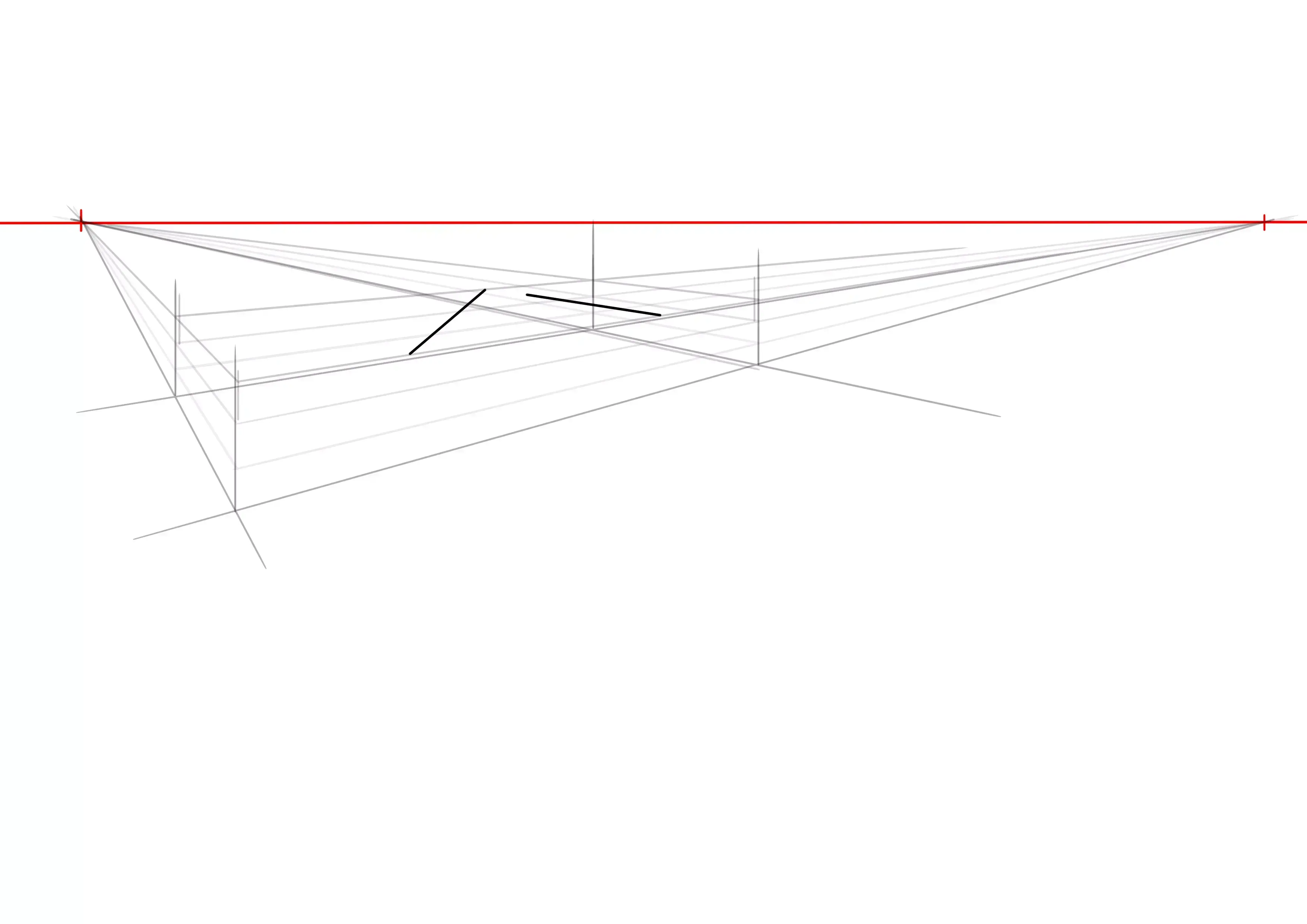 croquis de la zone des coussins du lit